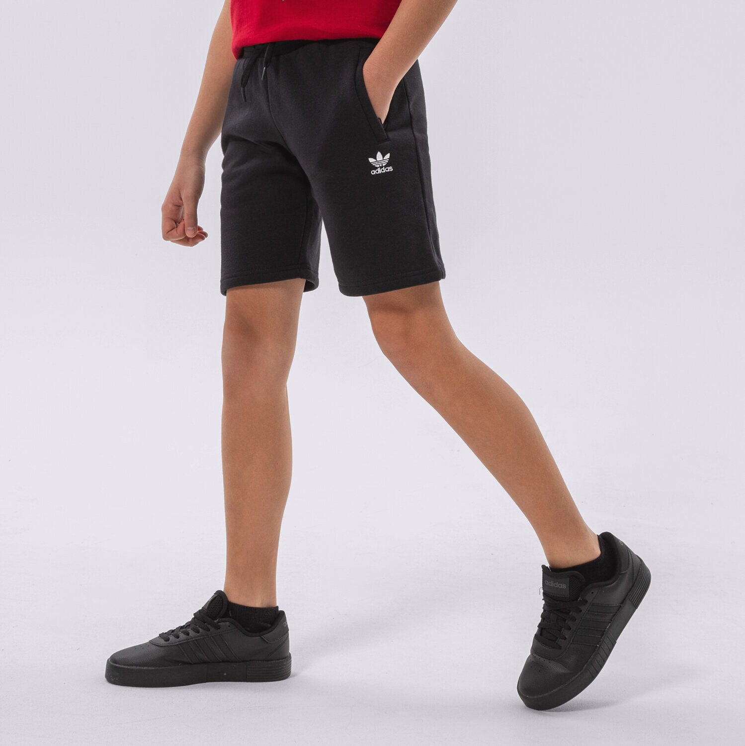 Pantaloni scurți și rochii pentru copii ADIDAS PANTALONI SCURȚI BOY HD2061 Negru
