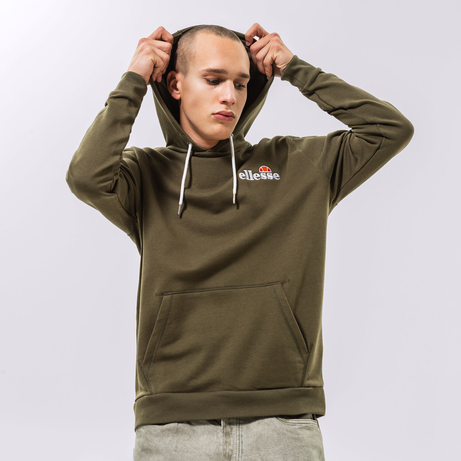 Bărbați bluză ELLESSE BLUZĂ CU GLUGĂ PRIMERO OH HOODY KHA SHS08781506 Kaki