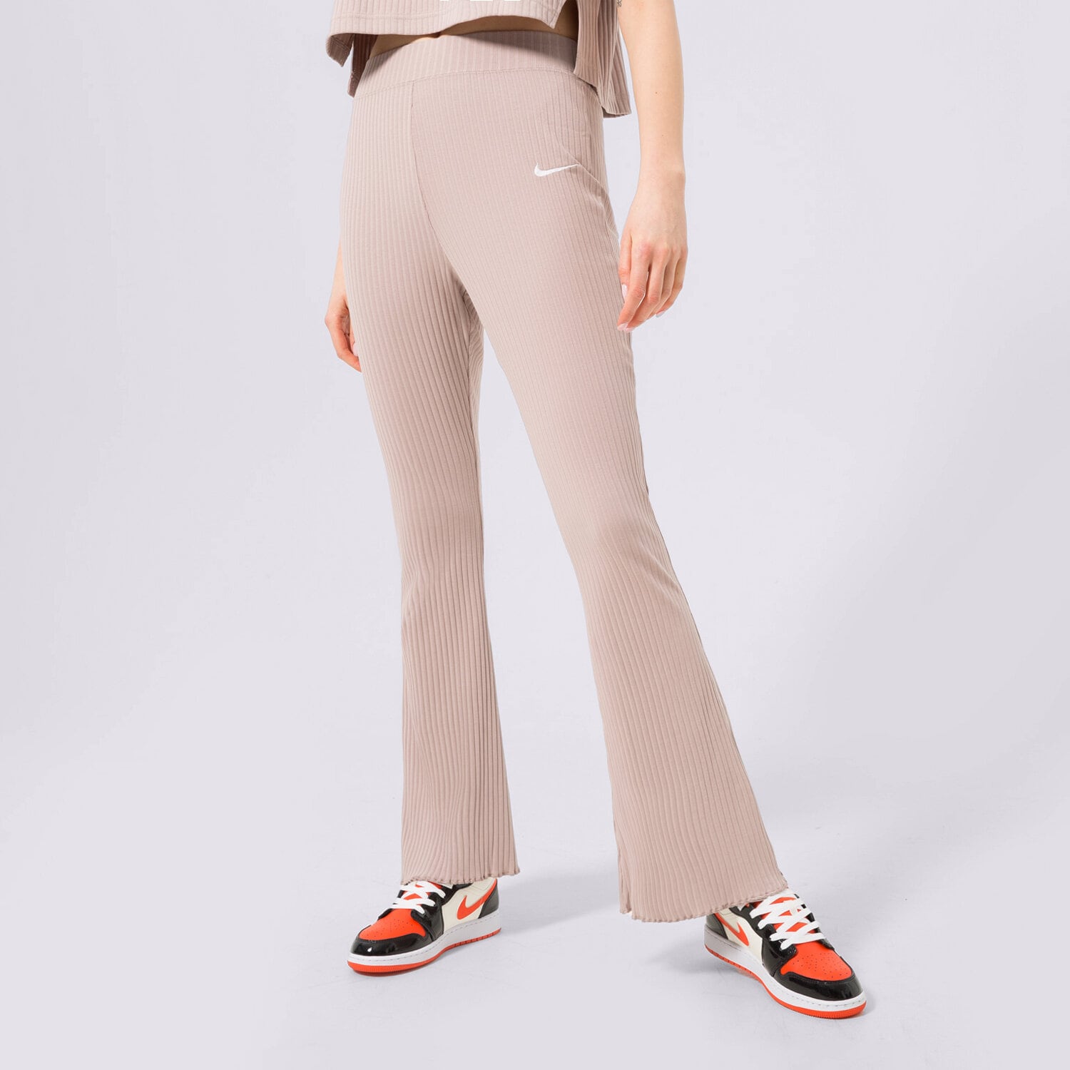 Femei pantaloni NIKE PANTALONI  W NSW RIB JRSY PANT DV7868-272 Roz