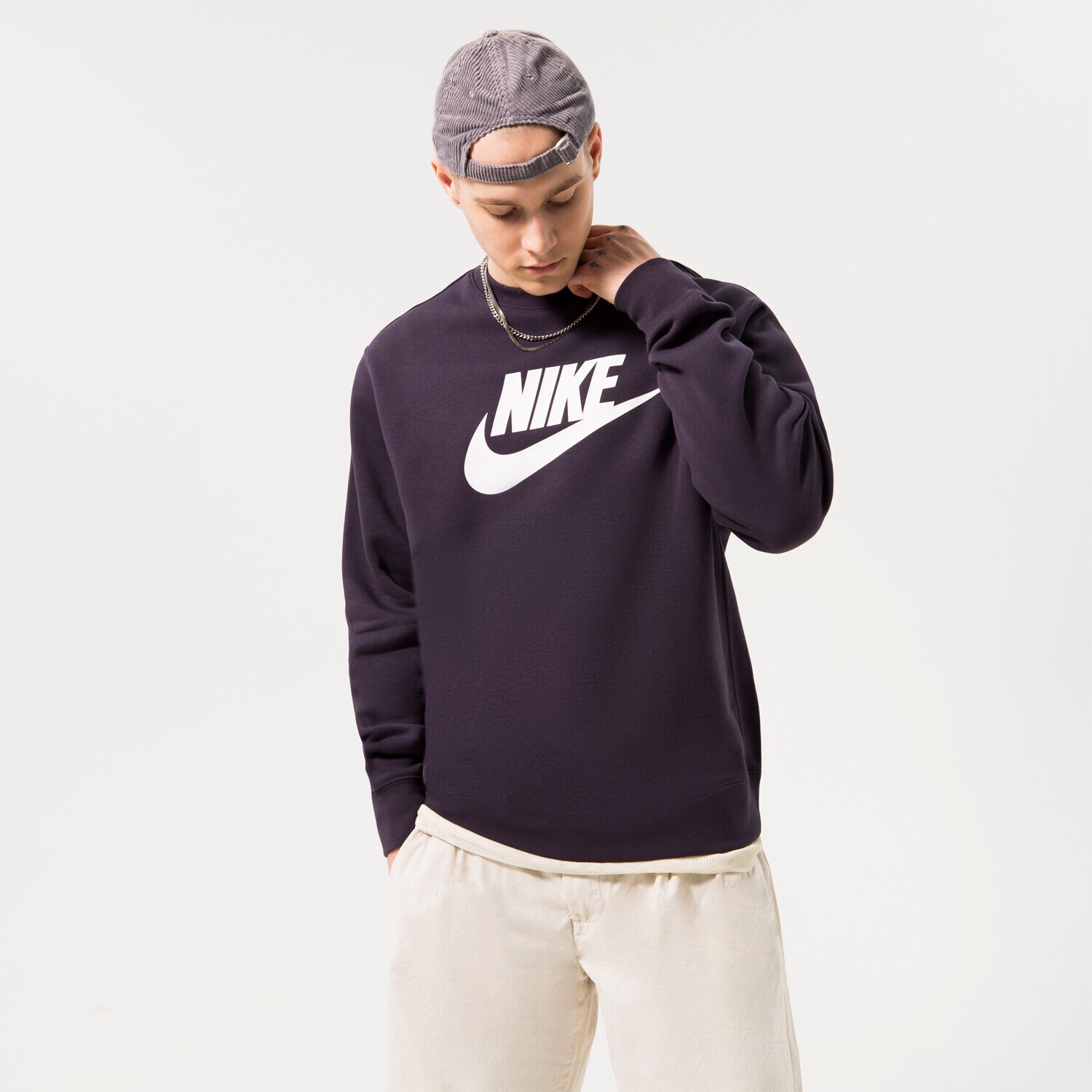 Bărbați bluză NIKE BLUZĂ SPORTSWEAR CLUB CREW DQ4912-540 Bleumarin