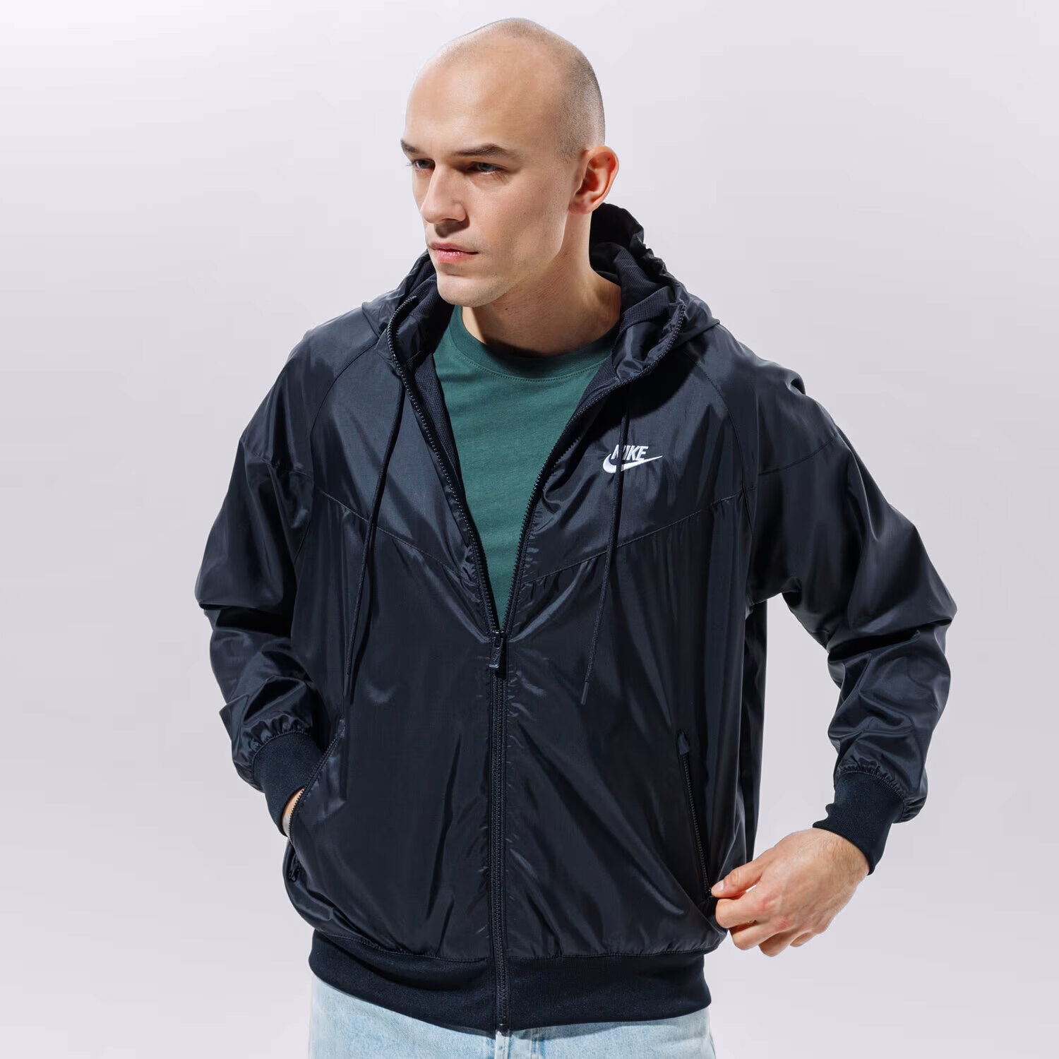 Bărbați jachetă NIKE JACHETĂ SPORTSWEAR HERITAGE DA0001-010 Negru