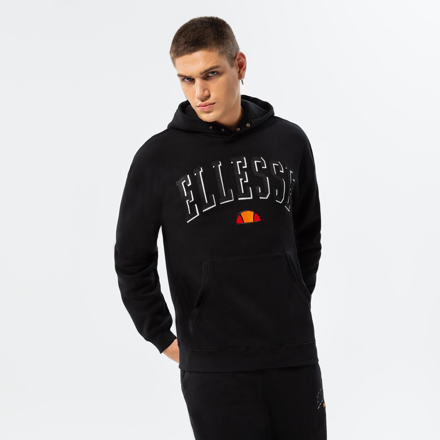 Bărbați bluză ELLESSE BLUZĂ CU GLUGĂ DUKE OH HOODY BLK SHP16227011 Negru