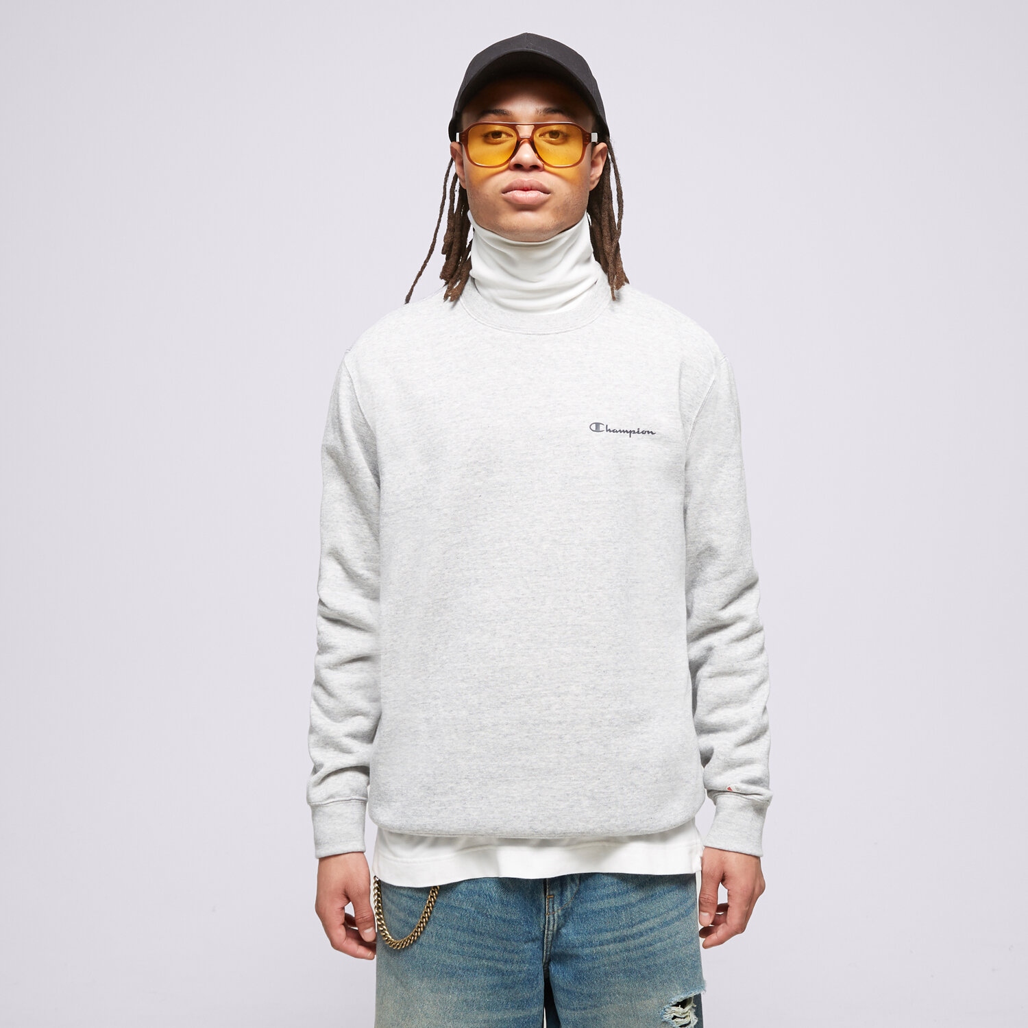 Bărbați bluză CHAMPION BLUZĂ CREWNECK SWEATSHIRT 218288EM021 Gri