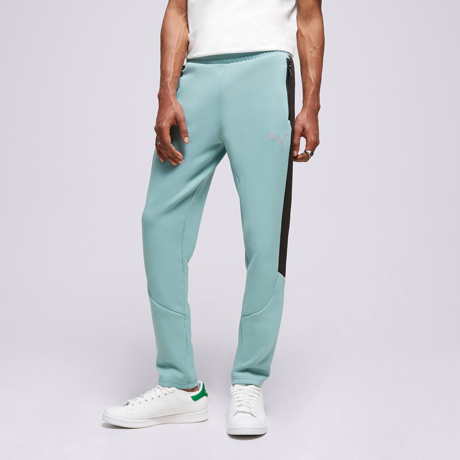 Bărbați pantaloni PUMA PANTALONI  EVOSTRIPE PANTS 847404-MB Gri
