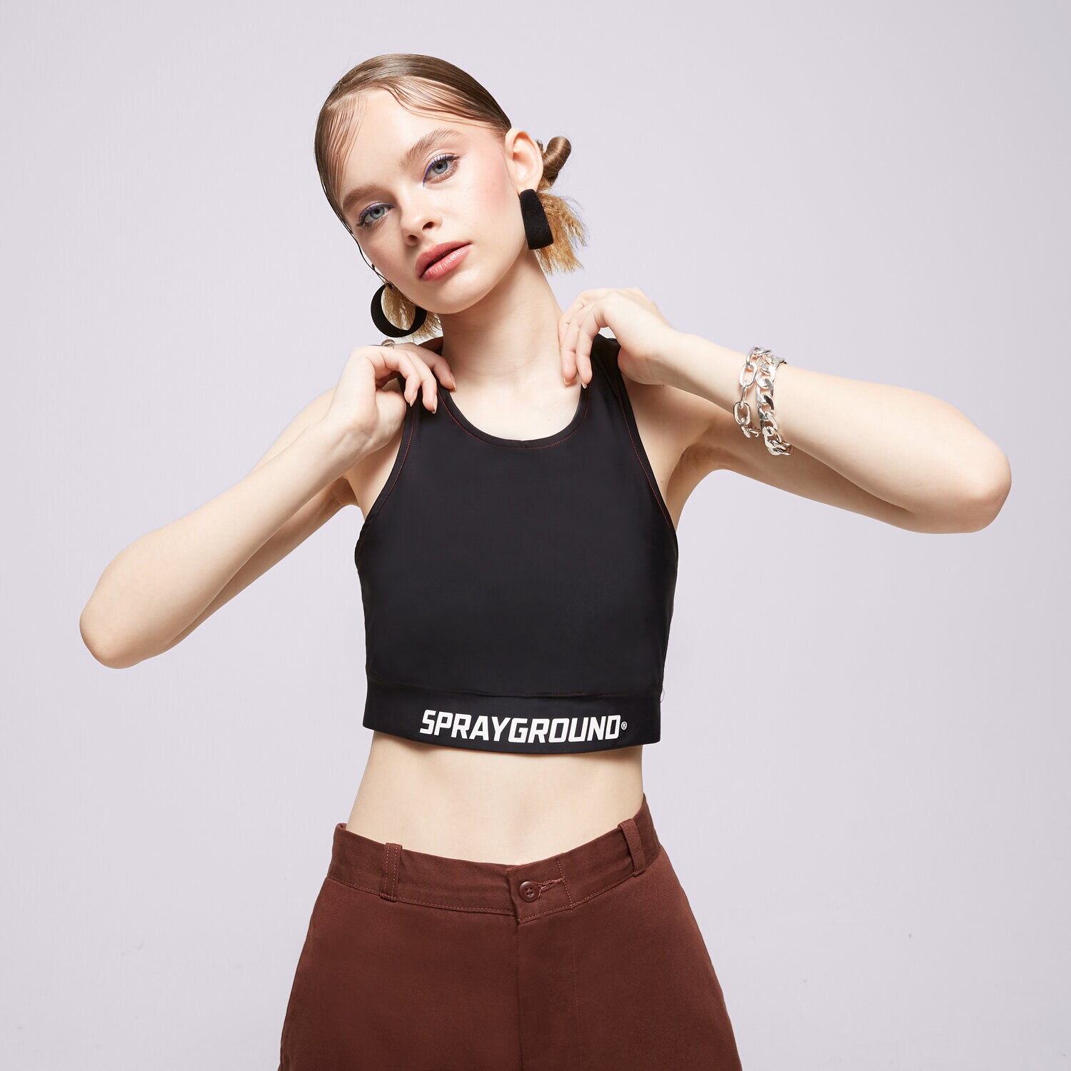 Femei tricou SPRAYGROUND BUSTIERĂ SP179 SP179-BLACK Negru