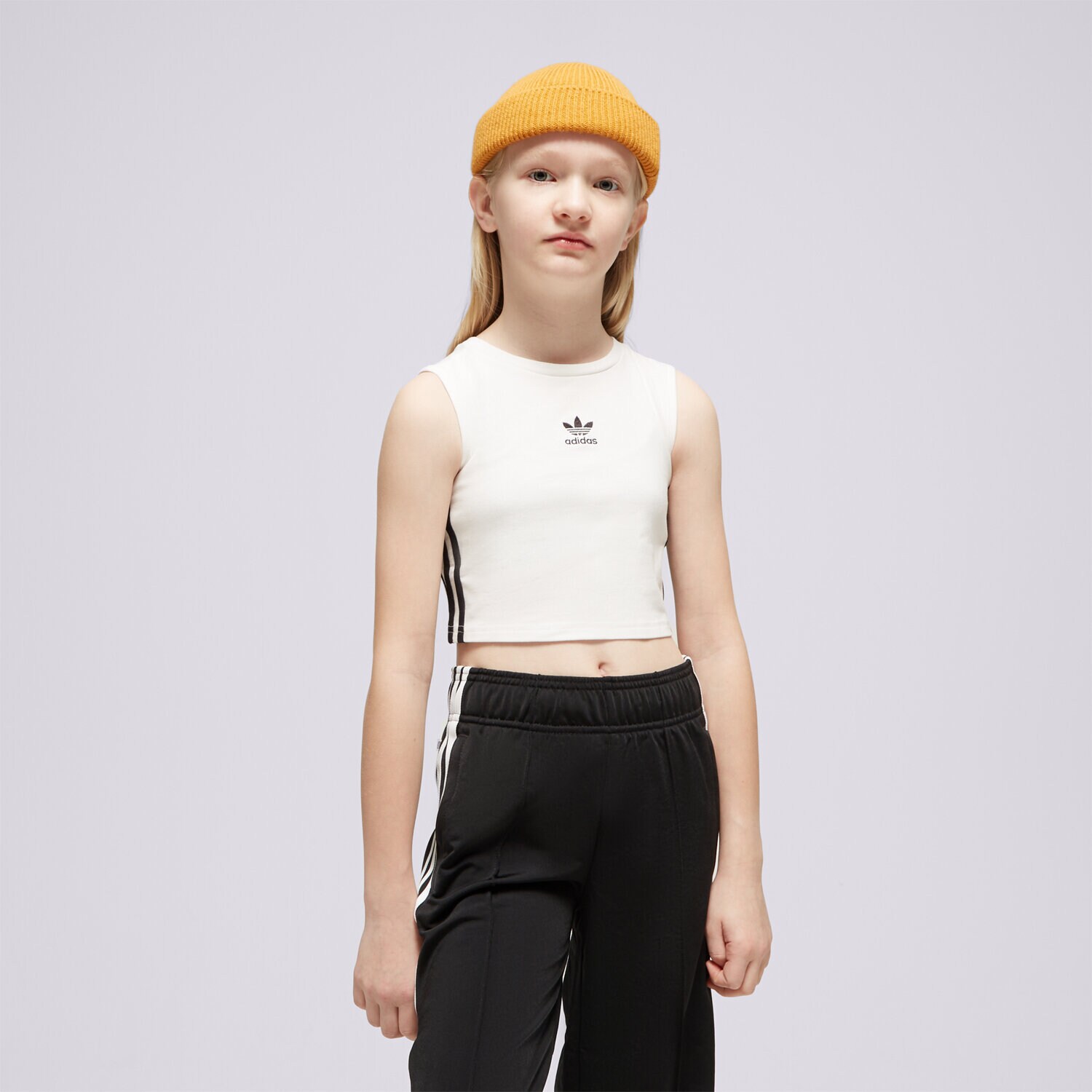 Copii tricou ADIDAS TRICOU CROP MAIOU TOP GIRL IC3129 Alb