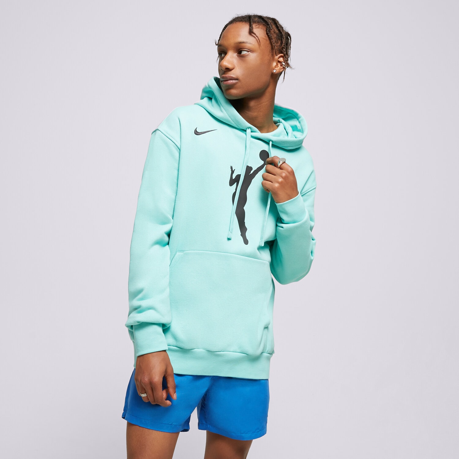 Bărbați bluză NIKE BLUZĂ CU GLUGĂ WNBA M NK PO FLC ESSNTL W13 NBA DR9596-305 Albastru