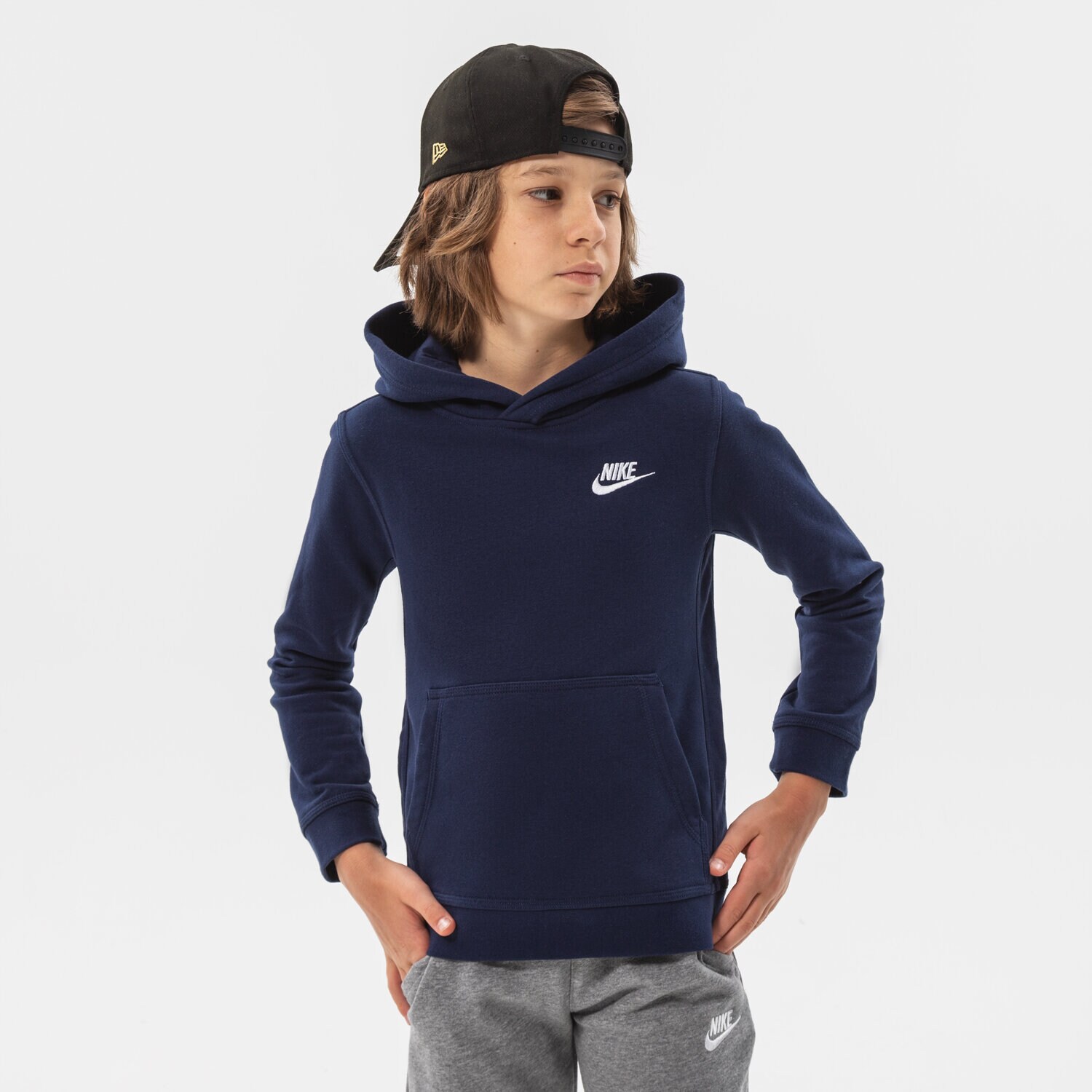 Copii bluză NIKE FRANCHISE OVERHEAD HOODIE JUNIOR BOY BV3757-410 Bleumarin
