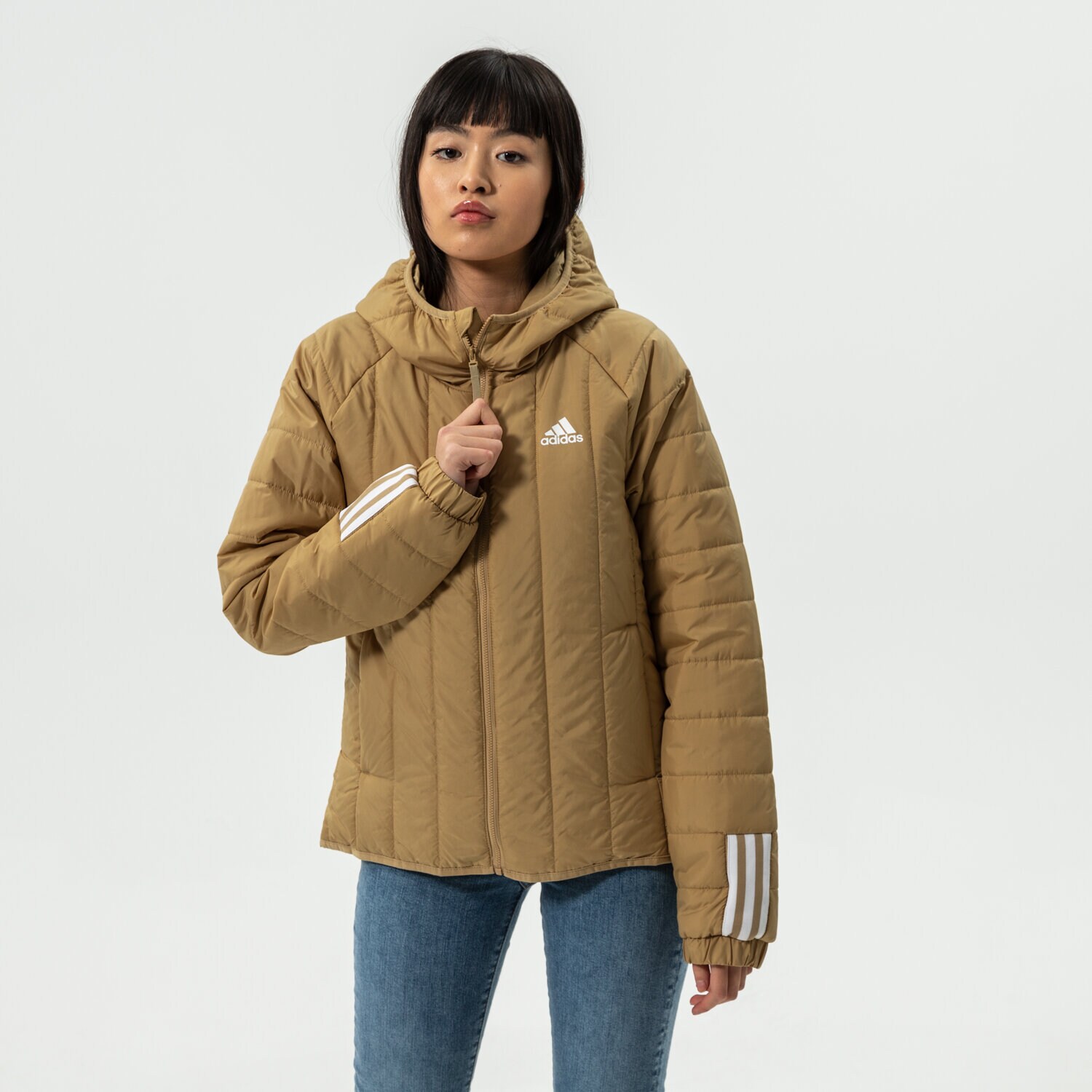 Femei geacă de iarnă ADIDAS JACHETĂ W ITAVIC L HO J GT1690 Bej
