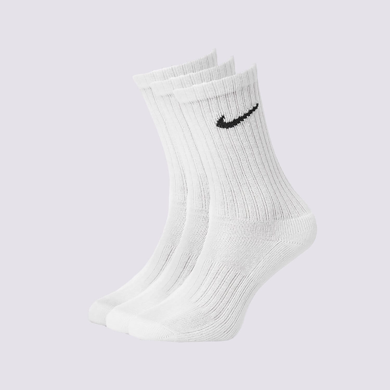 Femei șosete NIKE șOSETE 3PPK VALUE COTTON CREW SX4508-101 Alb