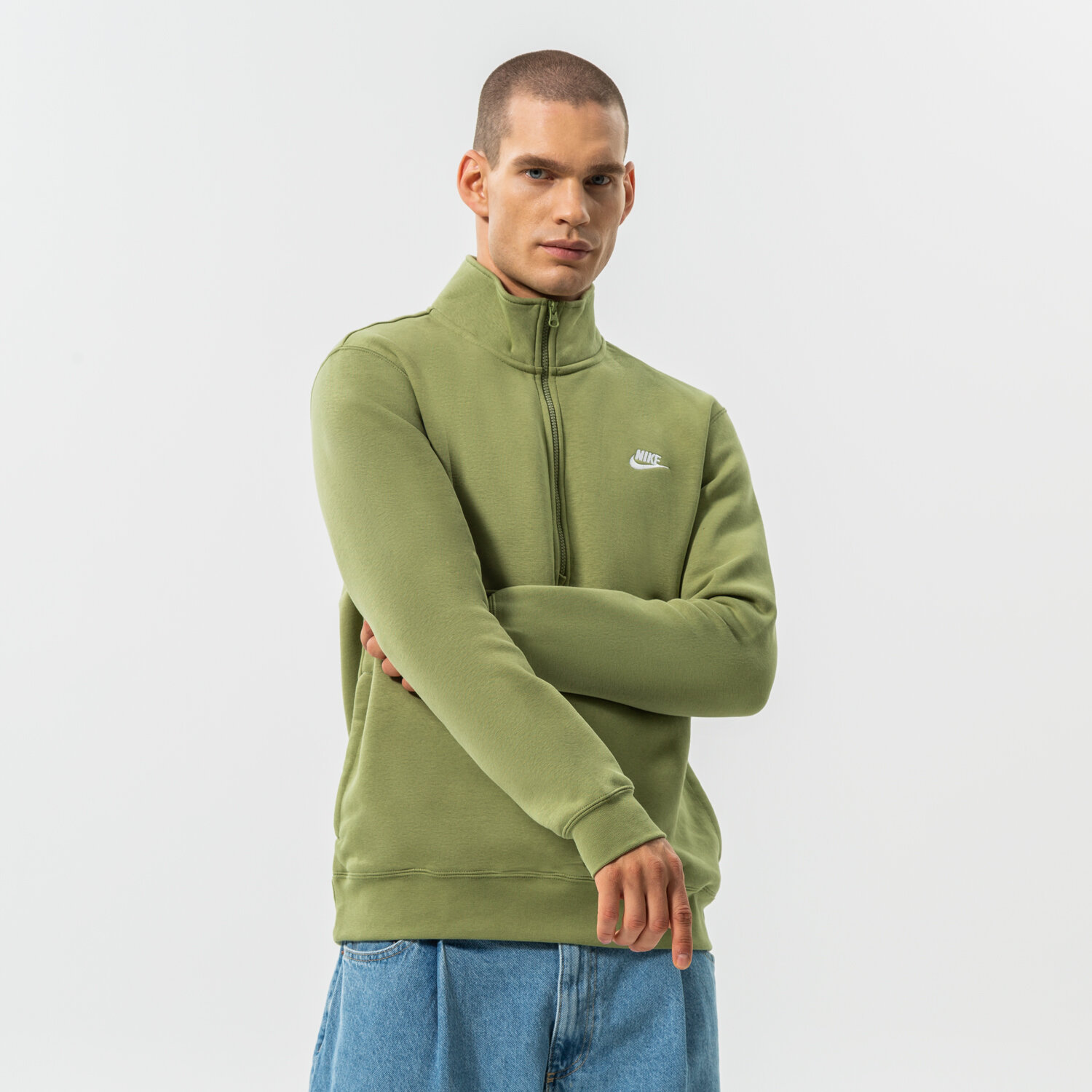 Bărbați bluză NIKE BLUZĂ M NSW CLUB BB HZ TOP DD4732-334 Kaki