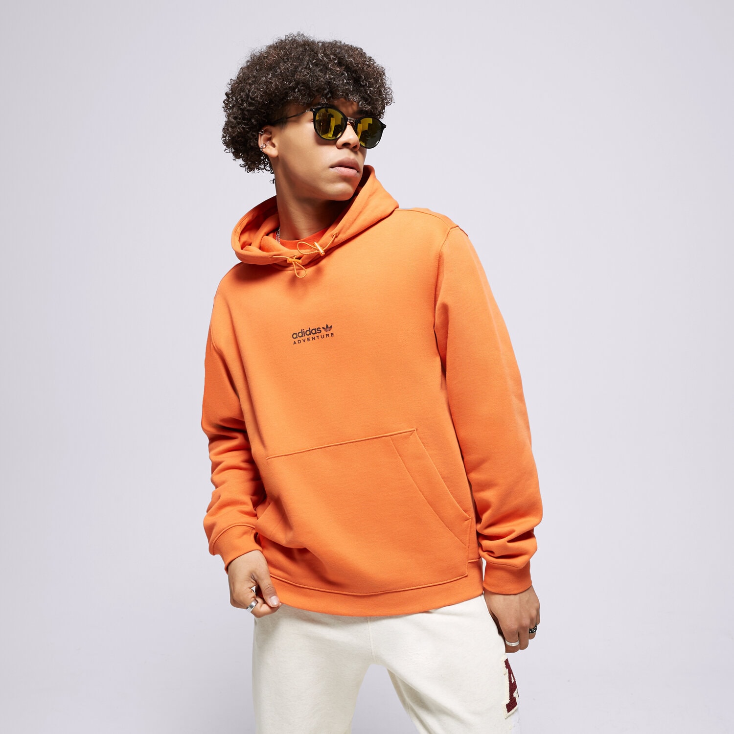 Bărbați bluză ADIDAS BLUZĂ CU GLUGĂ ADV HOODY IC5355 Portocaliu