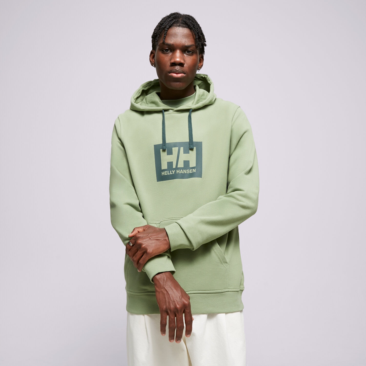 Bărbați bluză HELLY HANSEN BLUZĂ CU GLUGĂ HH BOX HOODIE 53289406 Verde