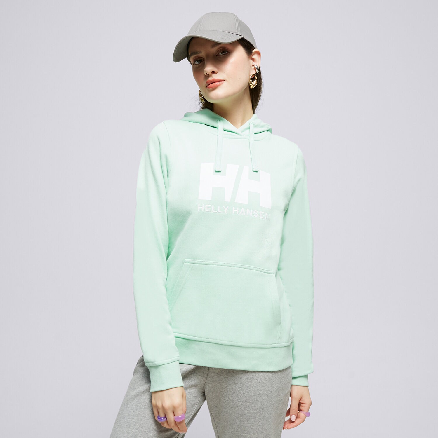 Femei bluză HELLY HANSEN BLUZĂ CU GLUGĂ W HH LOGO HOODIE 33978419 Verde