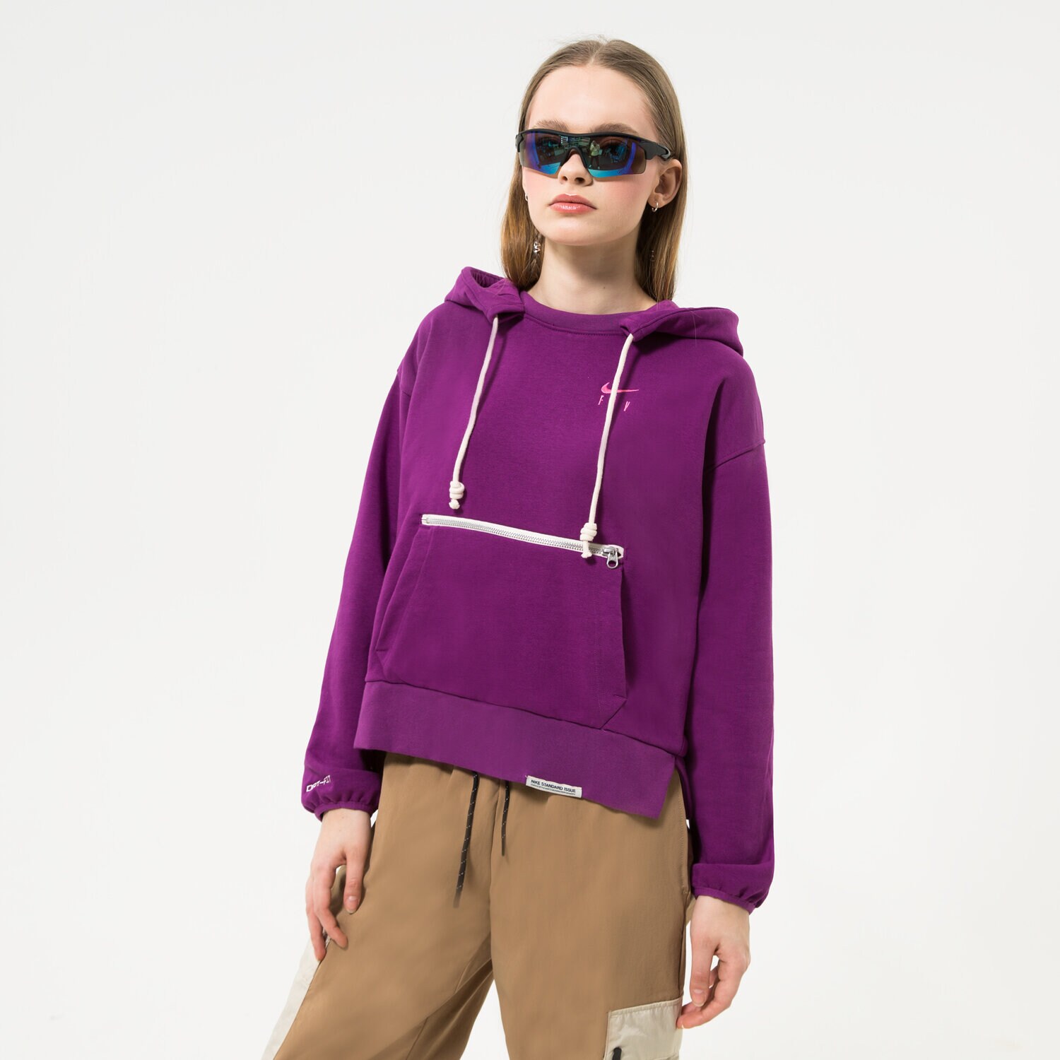 Femei bluză NIKE BLUZĂ CU GLUGĂ W NK DF STD ISSUE PO HOODIE NBA DA6483-503 Violet