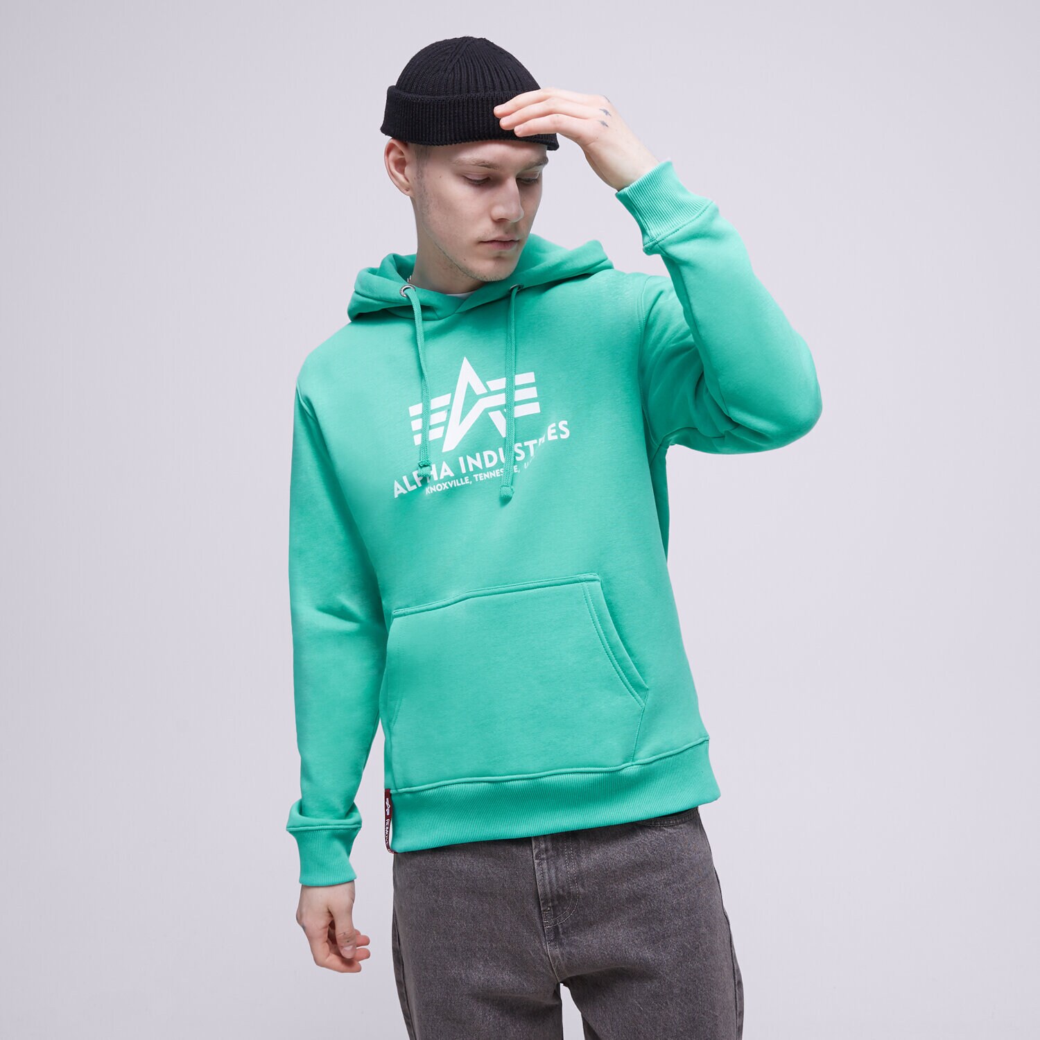 Bărbați bluză ALPHA INDUSTRIES BLUZĂ CU GLUGĂ BASIC 178312676 Albastru