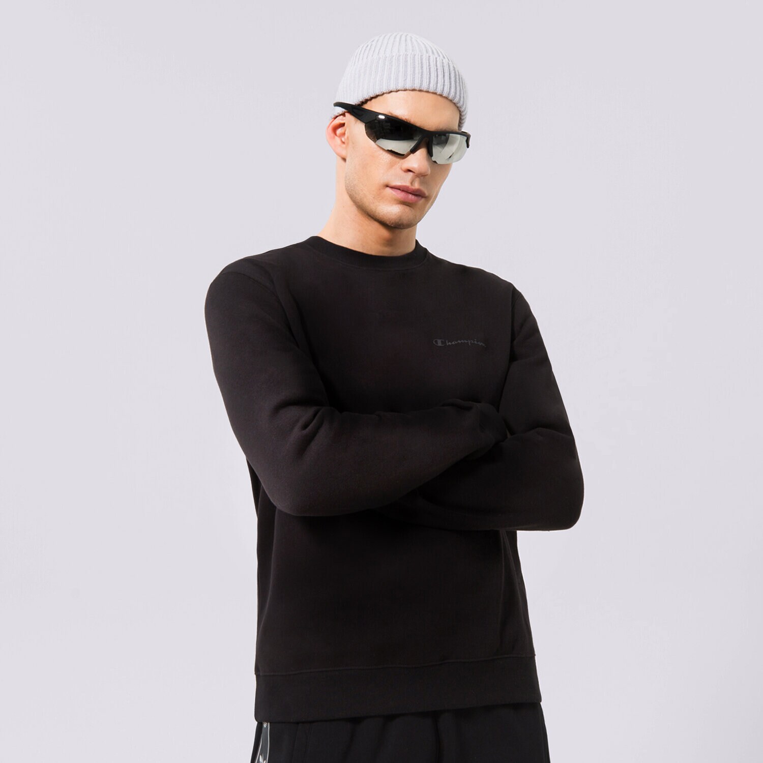 Bărbați bluză CHAMPION BLUZĂ CREWNECK SWEATSHIRT 218288KK002 Negru