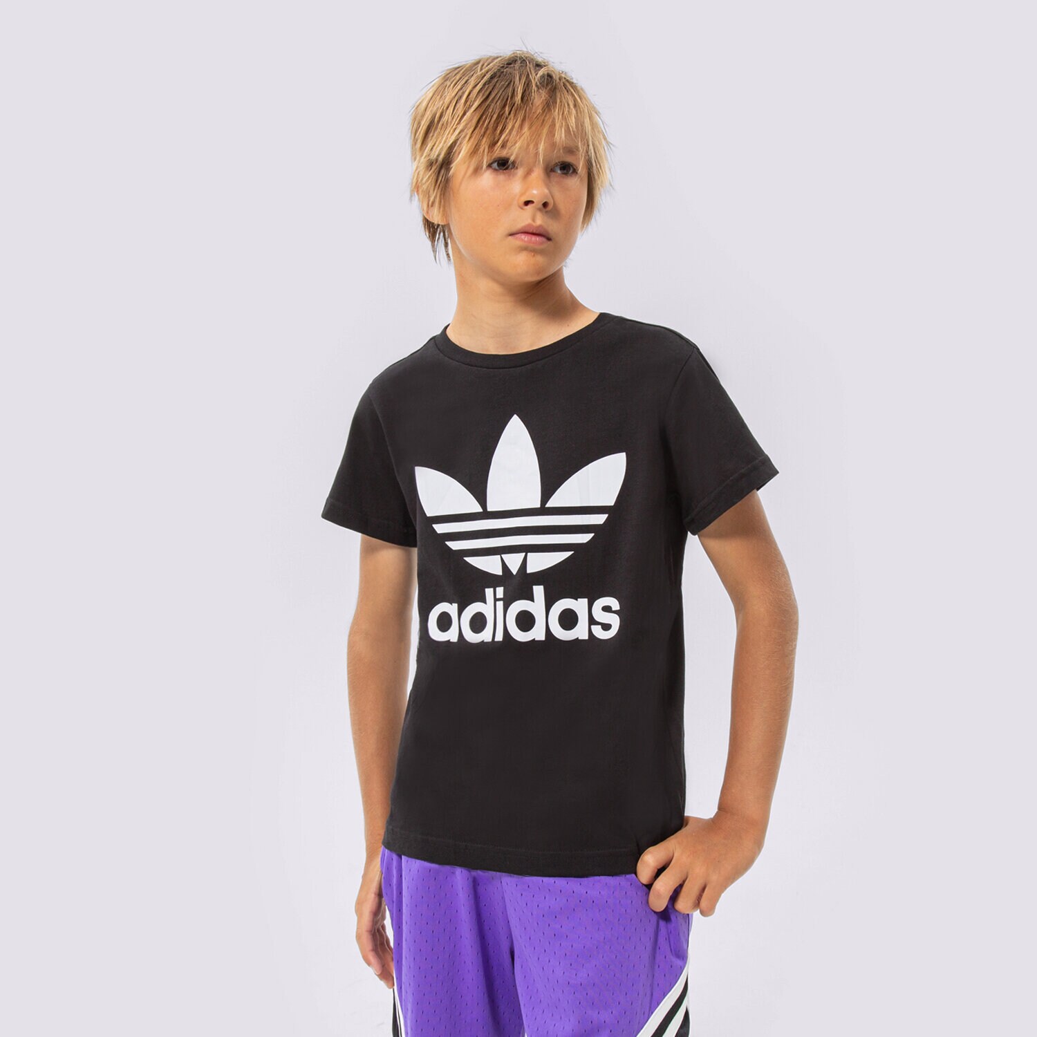 Copii tricou ADIDAS TRICOU TREFOIL TEE BOY DV2905 Negru