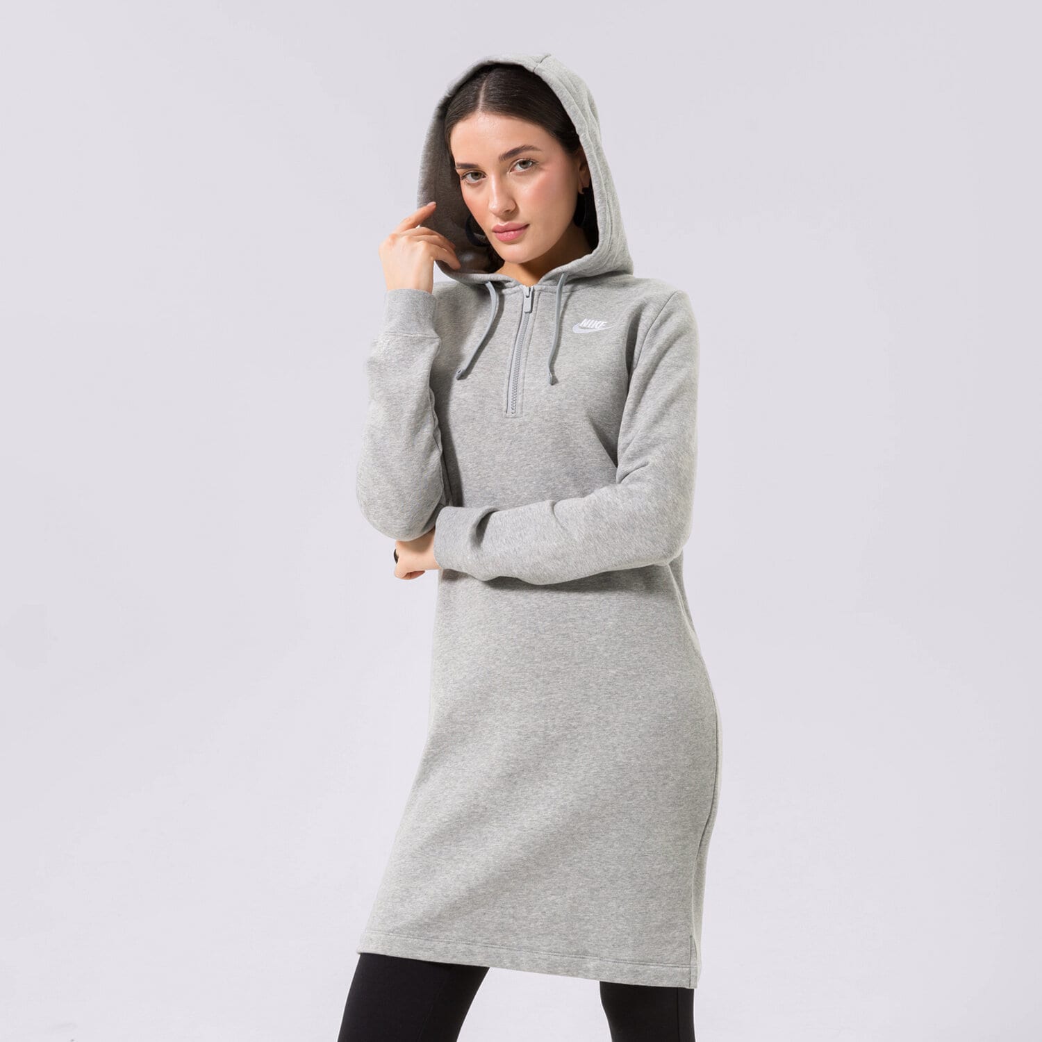 Femei rochii și fuste NIKE ROCHIE W NSW CLUB FLC TRENINGS DQ6765-063 Gri