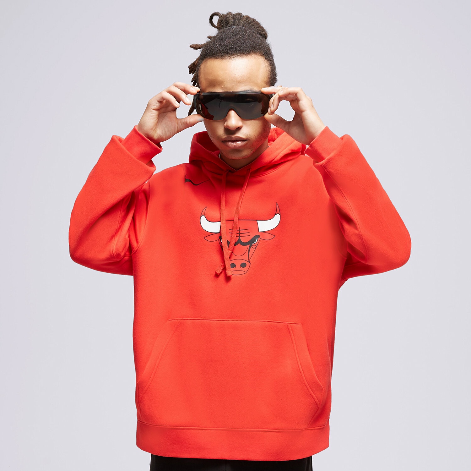 Bărbați bluză NIKE BLUZĂ CU GLUGĂ CHI MNK CLUB HDY PO NBA FB4748-657 Roșu