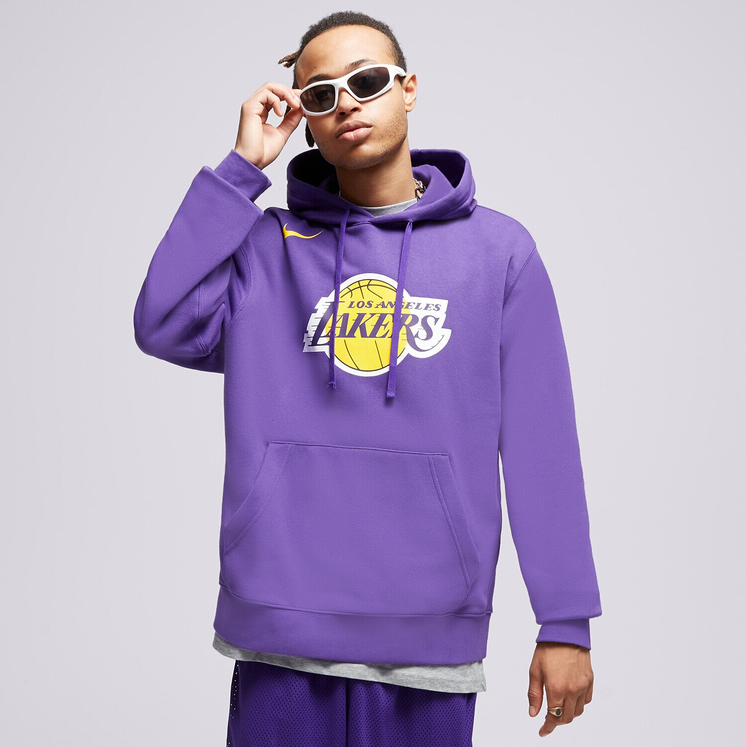 Bărbați bluză NIKE BLUZĂ CU GLUGĂ LAL MNK CLUB HDY PO NBA DX9997-504 Violet