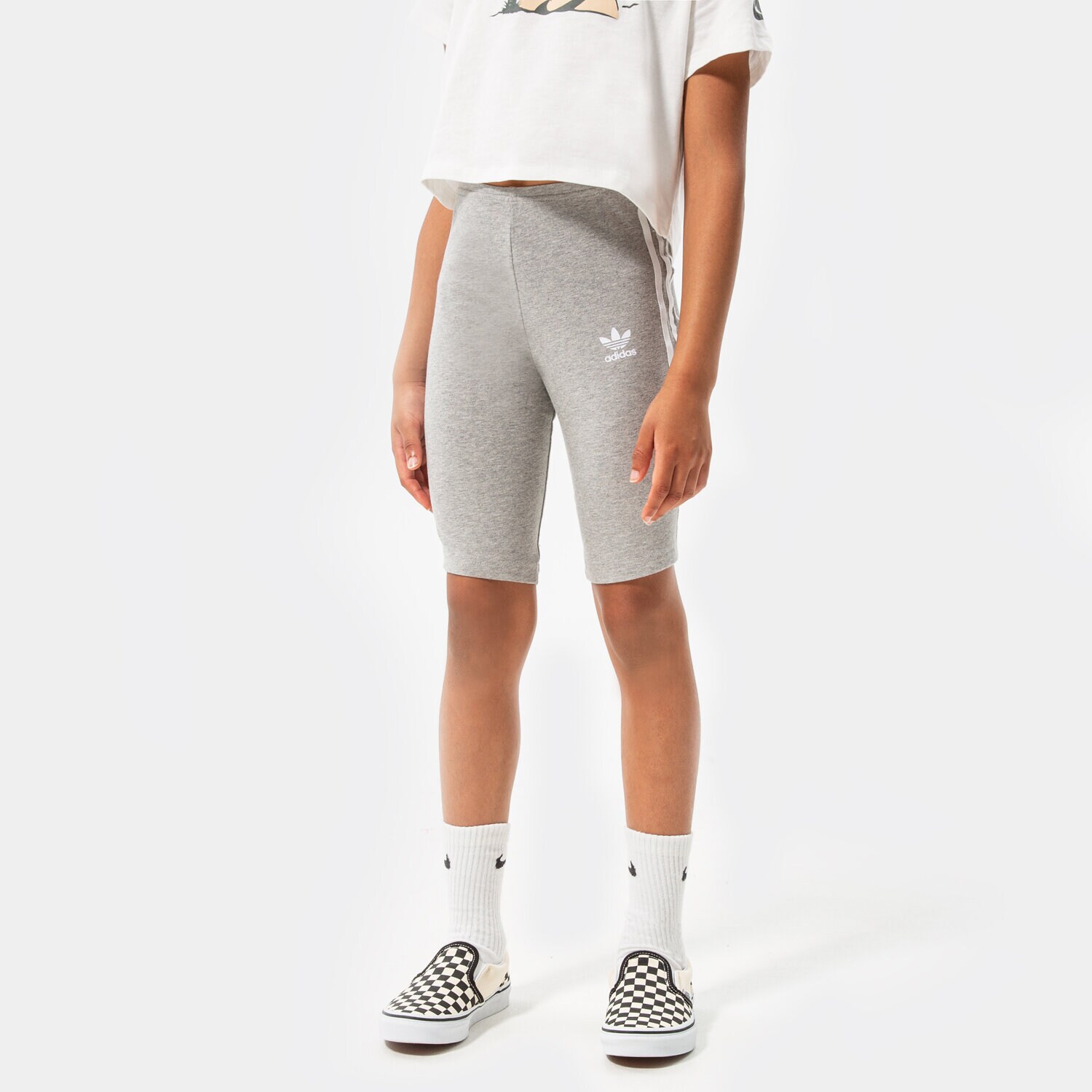 Pantaloni scurți și rochii pentru copii ADIDAS PANTALONI SCURȚI CYCLING GIRL HD2039 Gri