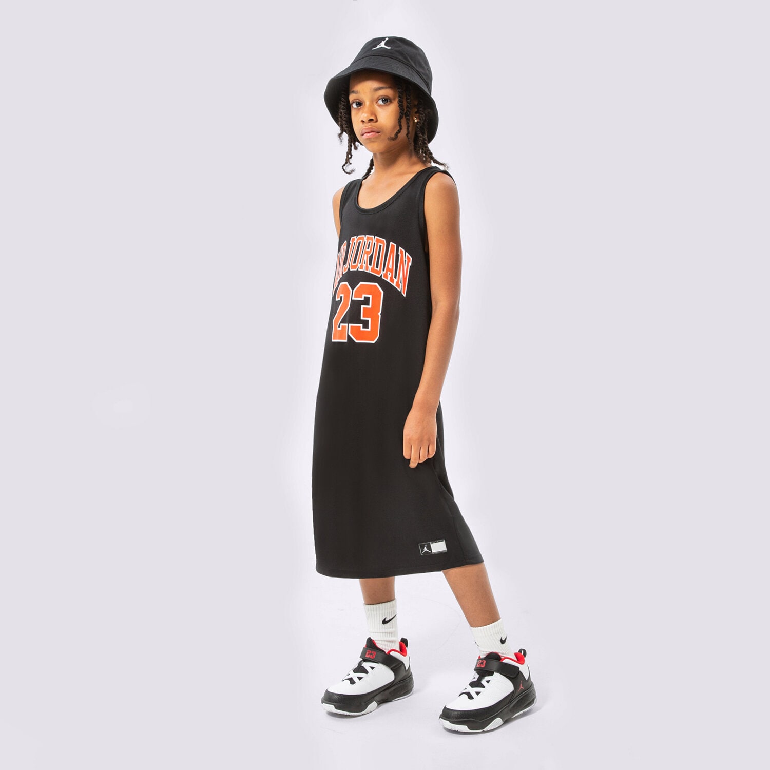 Pantaloni scurți și rochii pentru copii JORDAN ROCHIE HBR JORDAN JERSEY TRENINGS GIRL 45B320-023 Negru