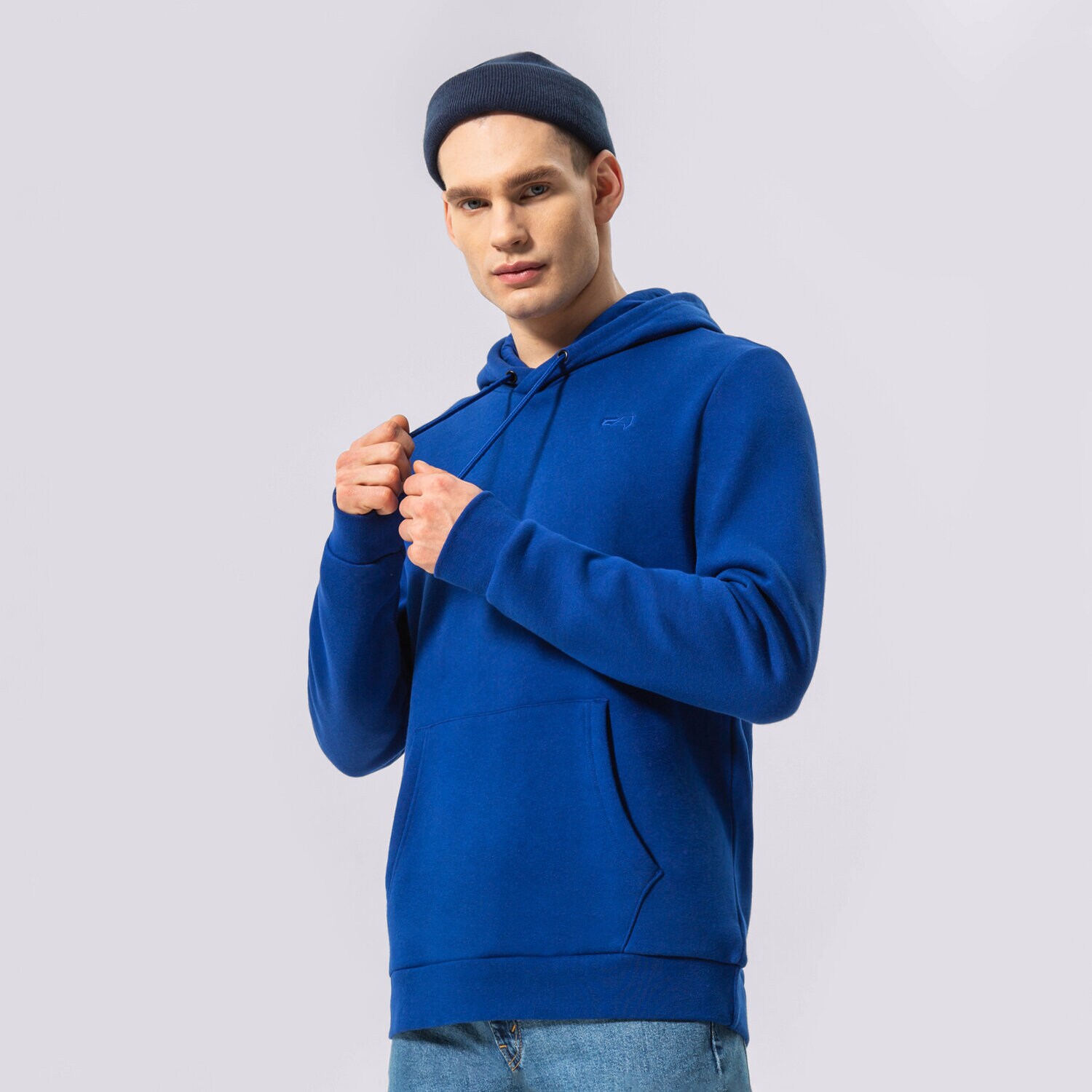 Bărbați bluză CONFRONT BLUZĂ CU GLUGĂ ESSENTIAL CF122BLM91003 Bleumarin