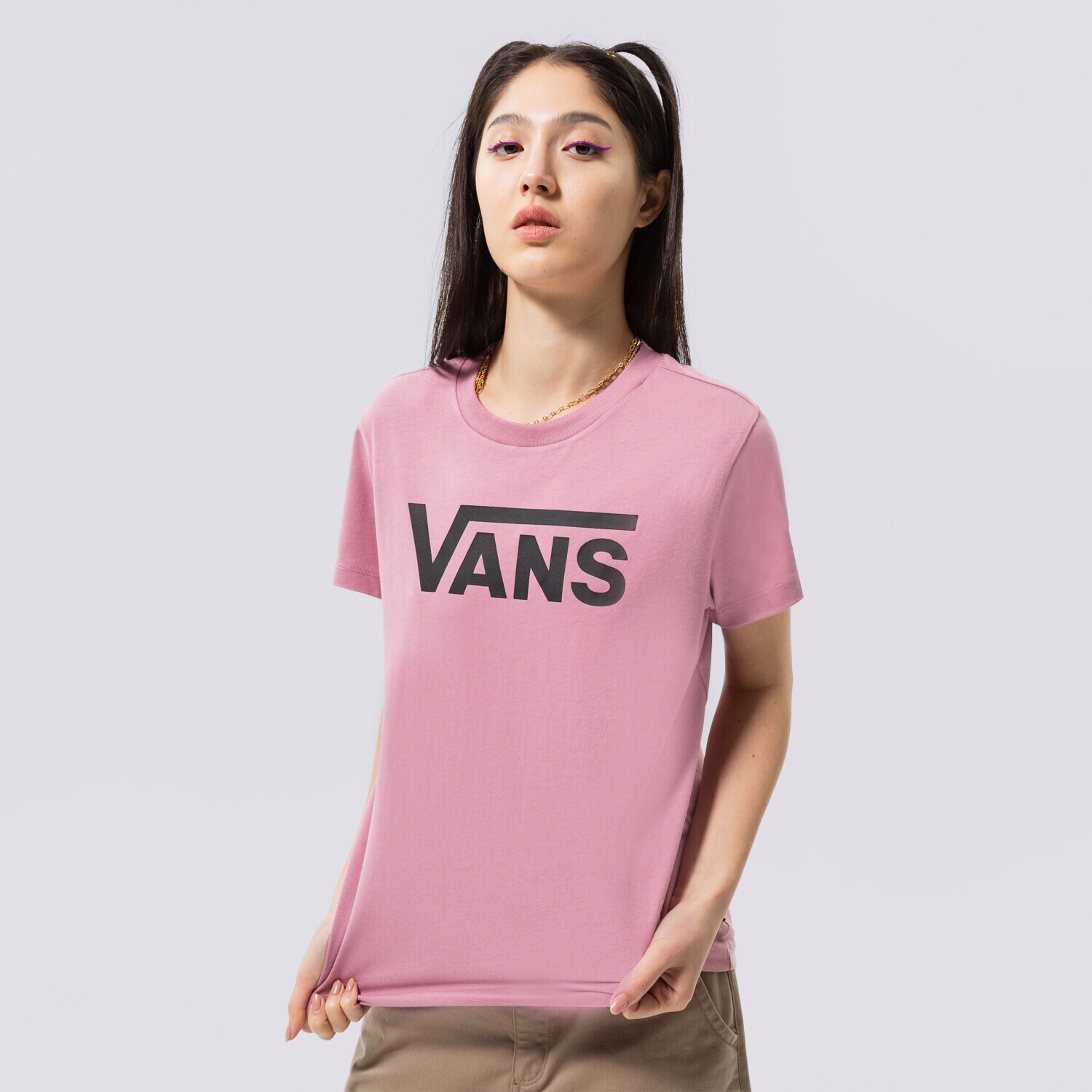 Femei tricou VANS TRICOU WM FLYING V CREW TEE VN0A3UP4BD51 Roz