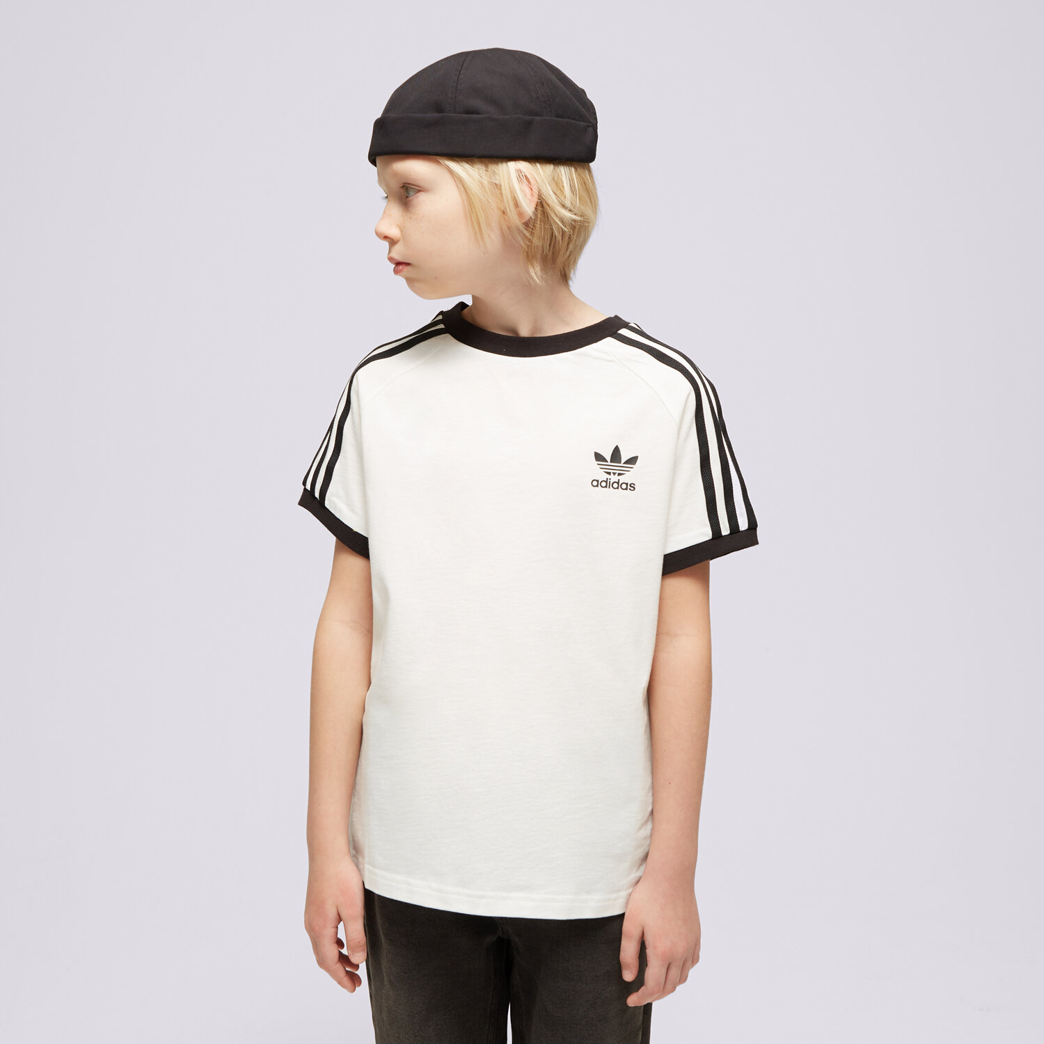 Copii tricou ADIDAS TRICOU 3STRIPES TEE BOY HK0265 Negru