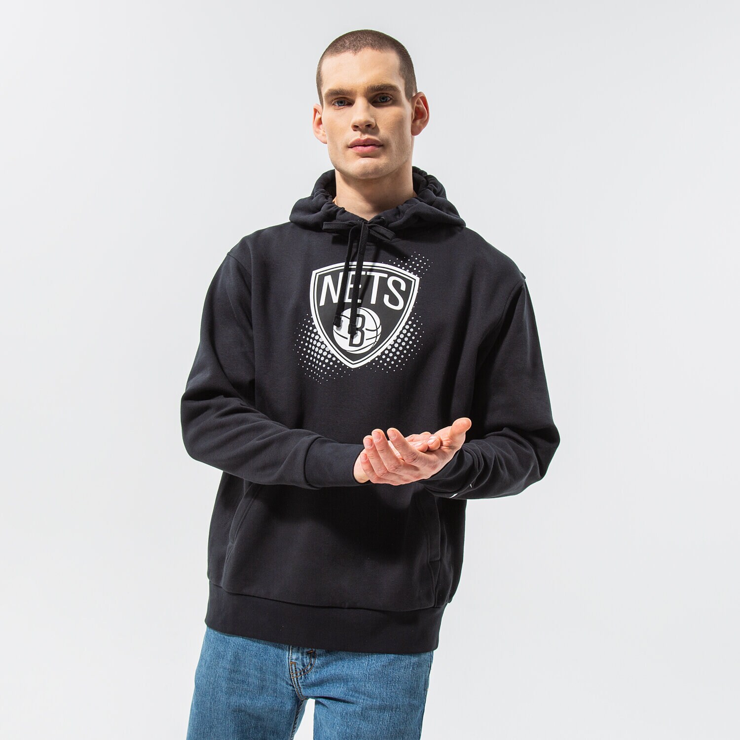 Bărbați bluză NIKE BLUZĂ CU GLUGĂ BKN M NK FLC PO ESSNTL FTPK NBA DH9289-010 Negru