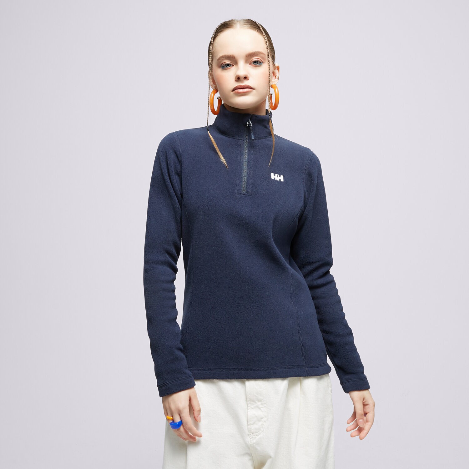 Femei bluză HELLY HANSEN POLAR W DAYBREAKER 1/2 ZIP FLEECE 50845599 Bleumarin
