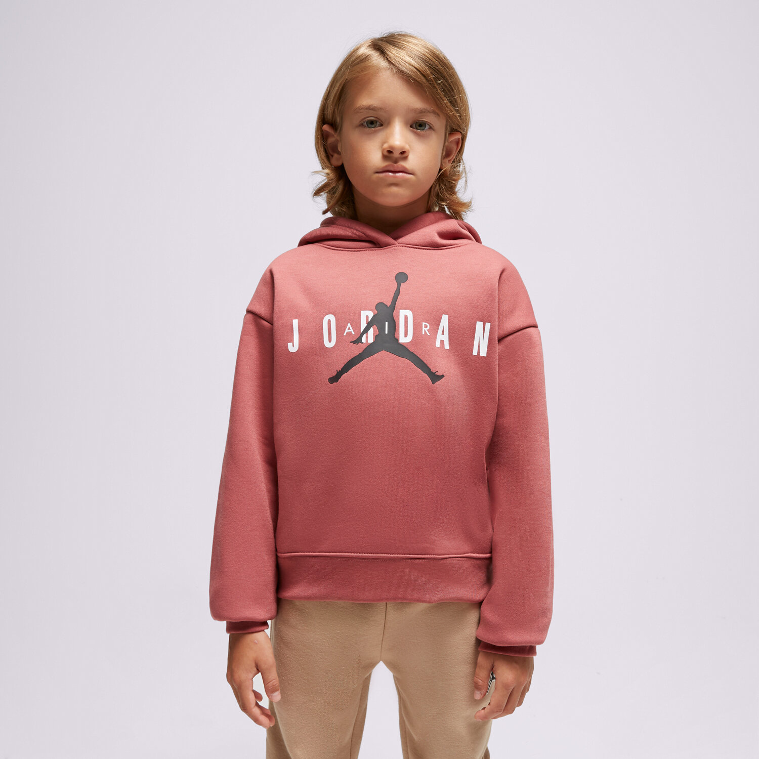 Copii bluză JORDAN BLUZĂ CU GLUGĂ JUMPMAN PO GIRL 45B914P9I Roz
