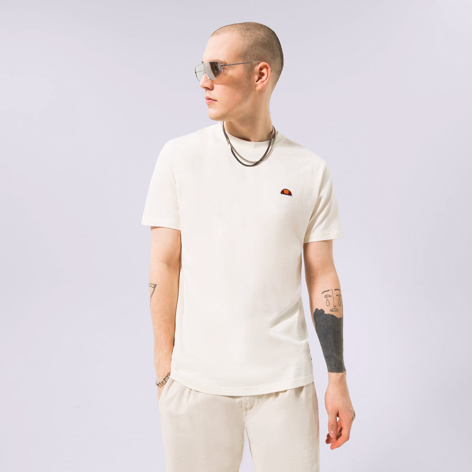 Bărbați tricou ELLESSE TRICOU AZZINA OFF WHITE SMG19603904 Alb