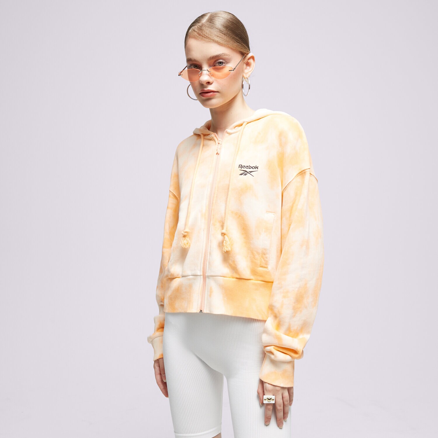Femei bluză REEBOK BLUZĂ CU GLUGĂ GV1823 GV1823 Portocaliu