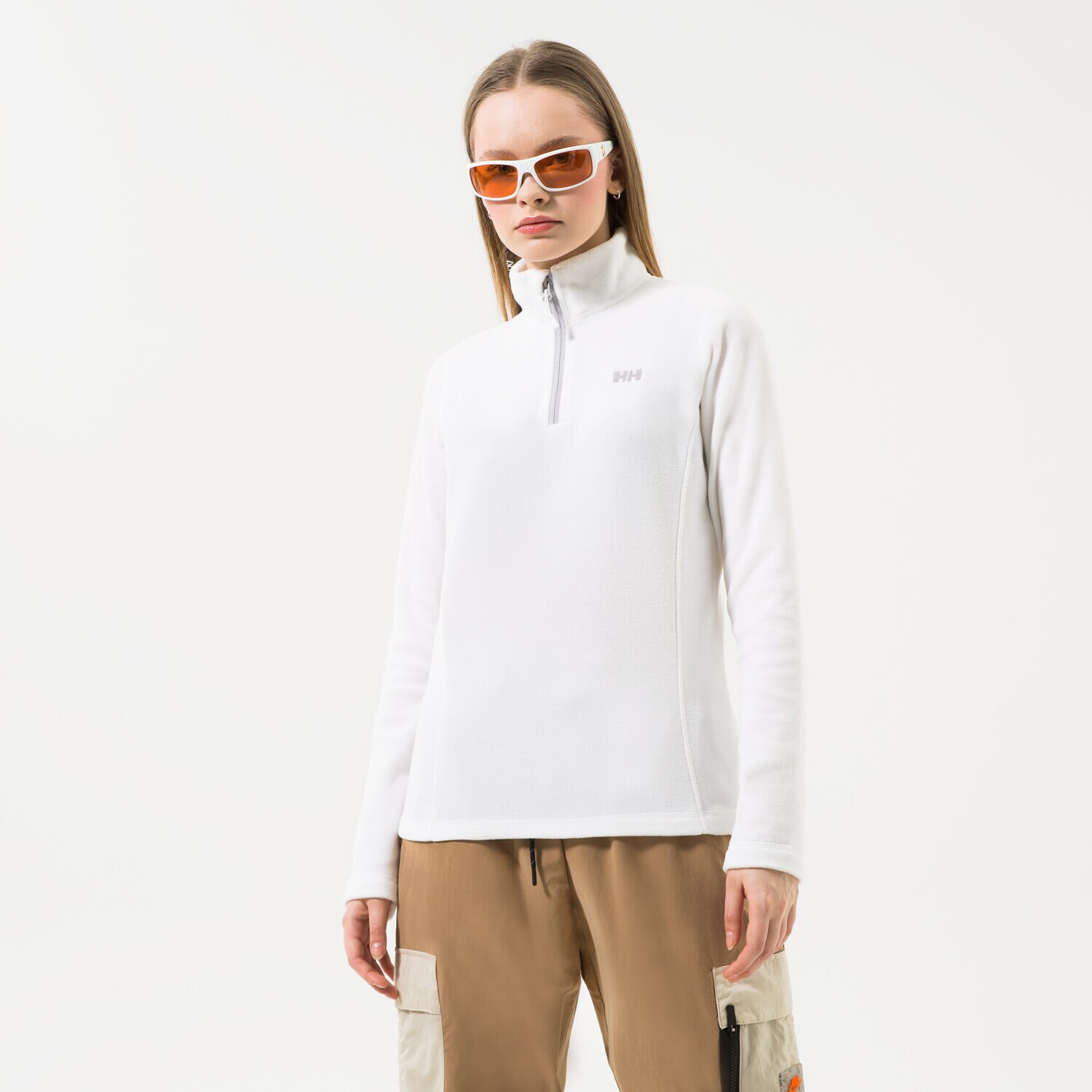 Femei bluză HELLY HANSEN POLAR W DAYBREAKER 1/2 ZIP FLEECE 50845007 Alb