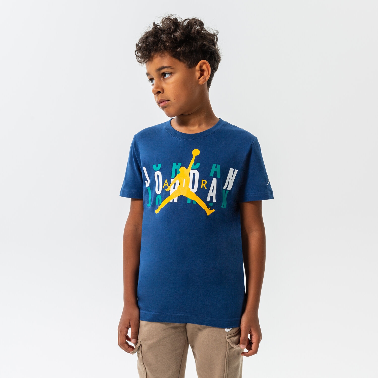 Copii tricou JORDAN TRICOU HIGH BUSTIERĂND SCRAMBLE BOY 95B824-U41 Bleumarin
