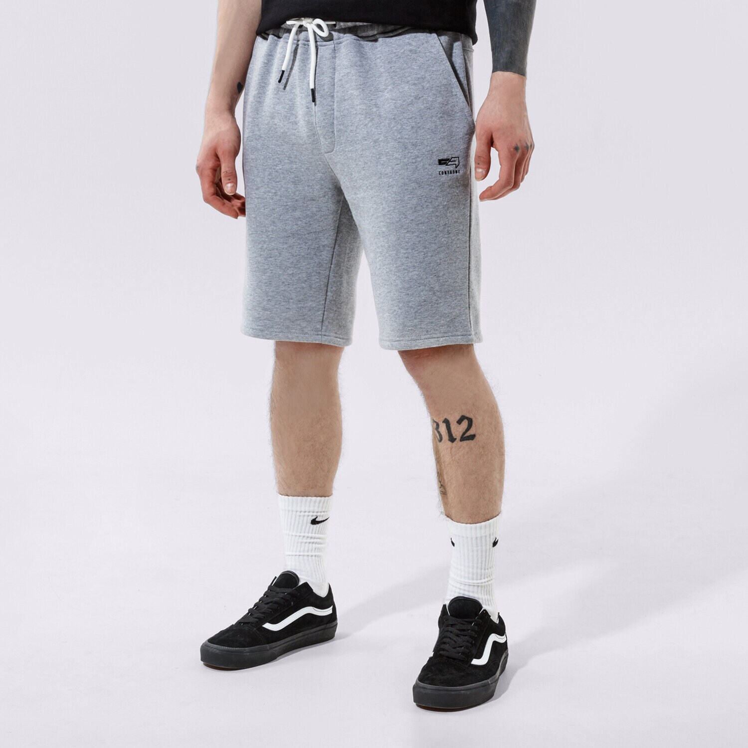 Femei pantaloni scurți CONFRONT PANTALONI SCURȚI BASIC SHORTS GRY CF121SZM15002 Gri