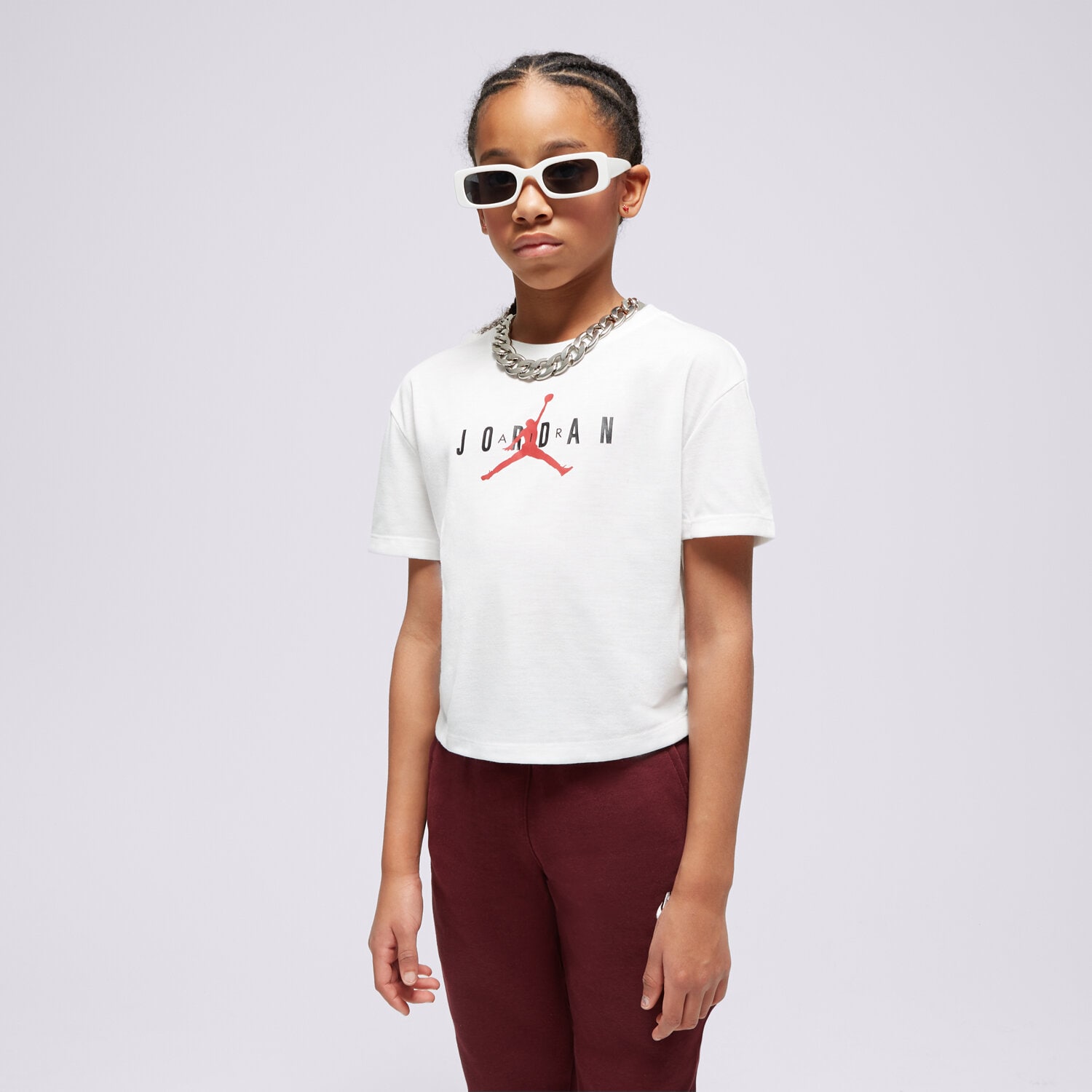 Copii tricou JORDAN TRICOU MJ HBR SUSTAINABLE TEE GIRL 45B923-001 Alb