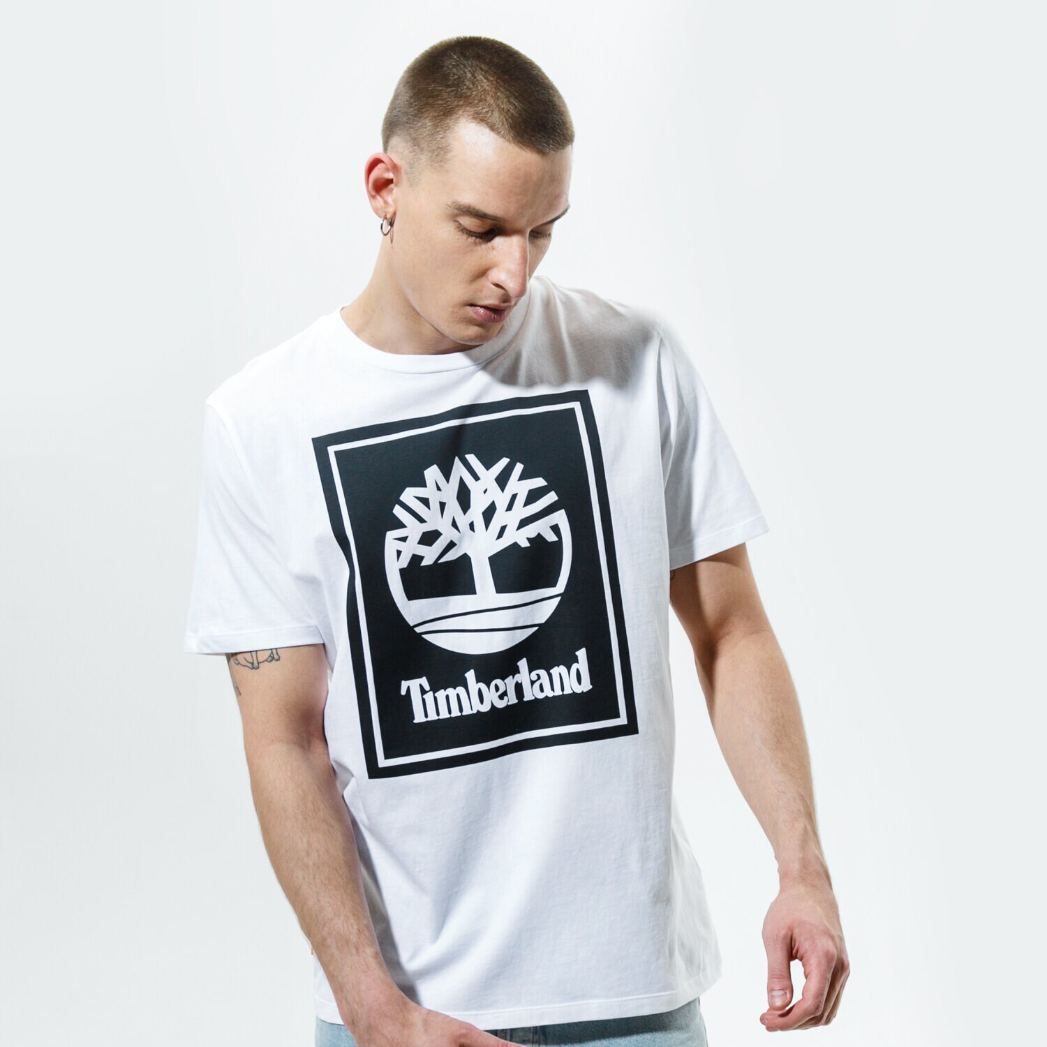 Bărbați tricou TIMBERLAND TRICOU YC CORE+ STACK LOGO TEE TB0A2AJ1P541 Alb