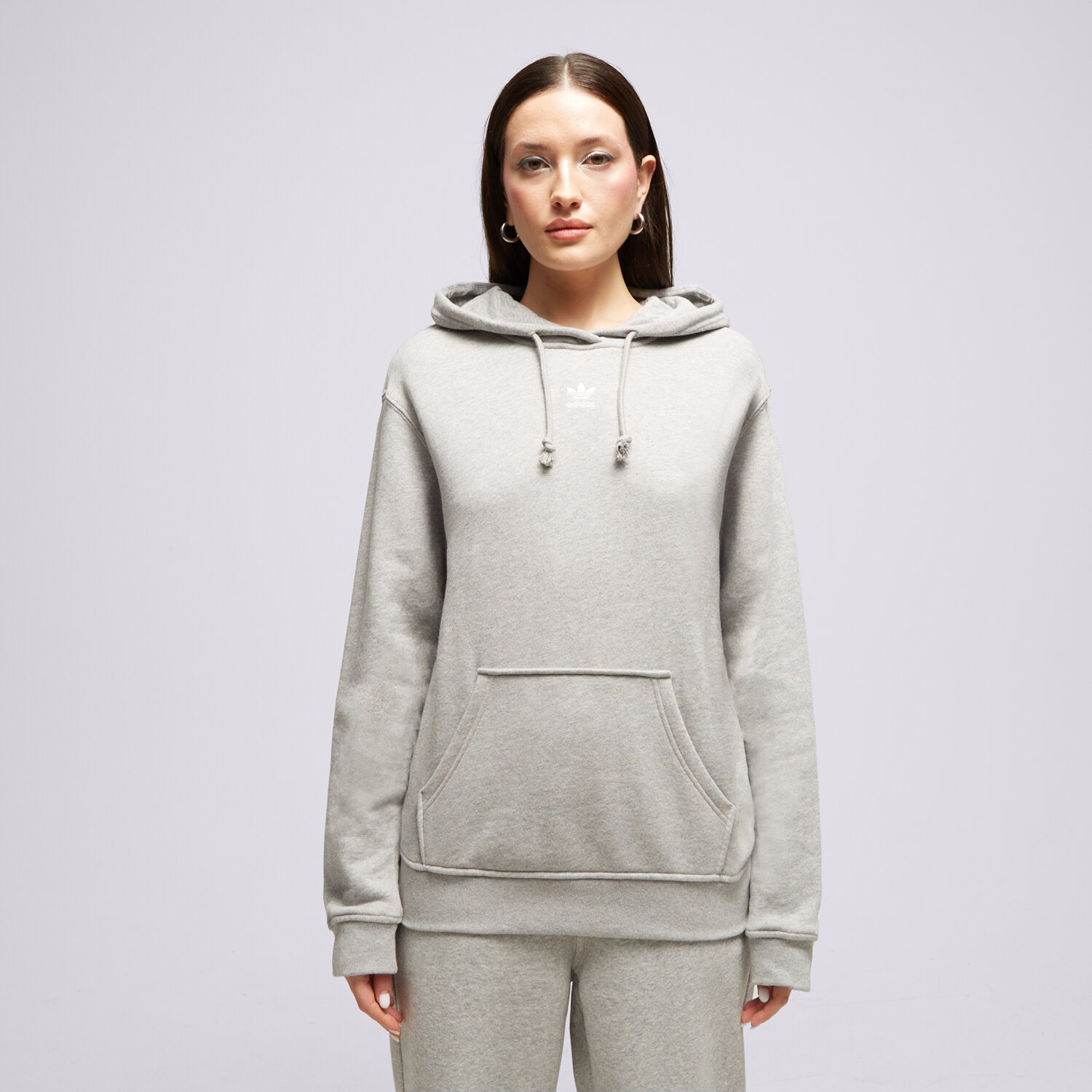 Femei bluză ADIDAS BLUZĂ CU GLUGĂ HOODIE IJ9760 Gri