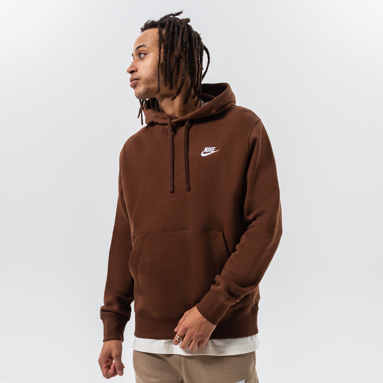 Bărbați bluză NIKE BLUZĂ CU GLUGĂ M NSW CLUB HOODIE PO BB BV2654-259 Maro
