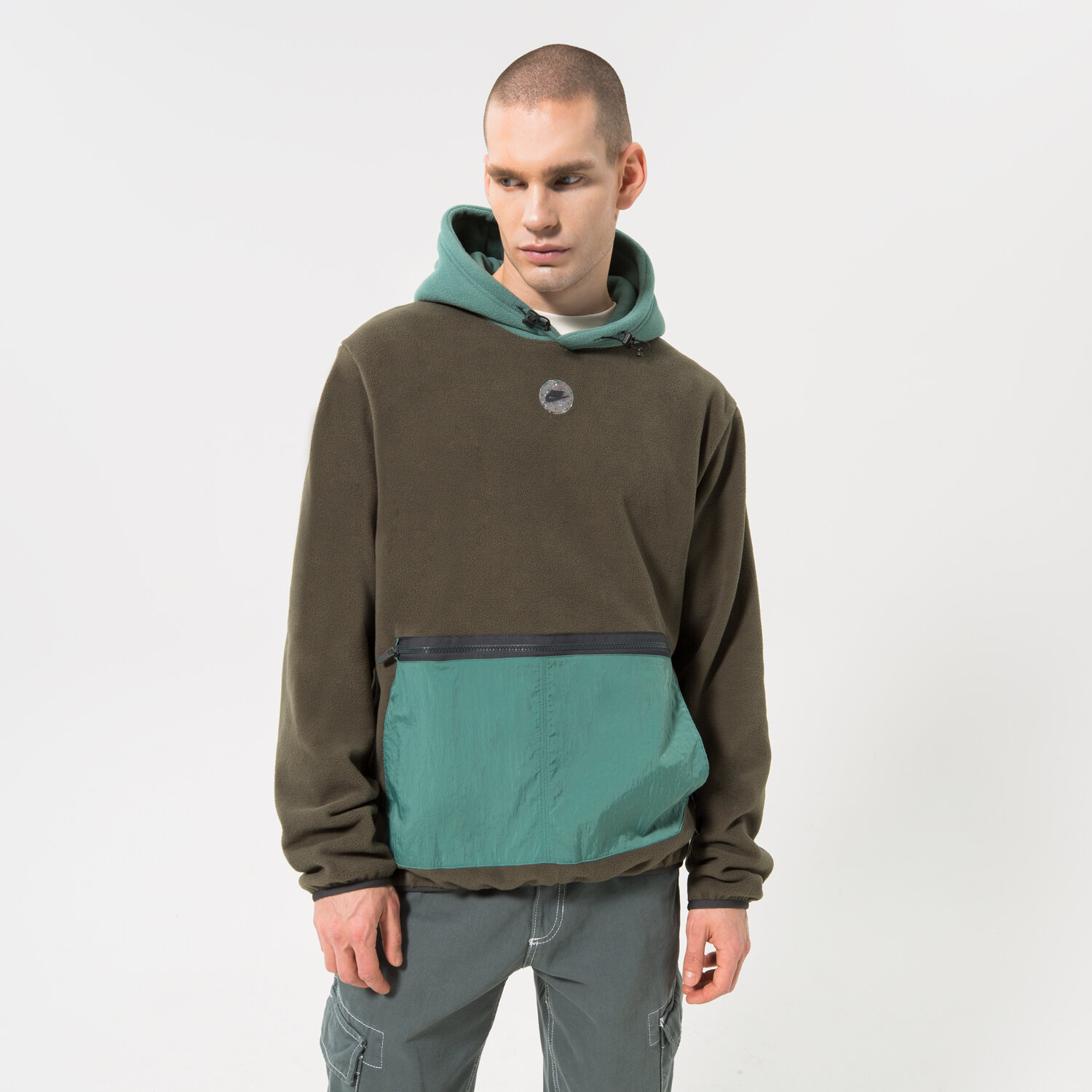 Bărbați bluză NIKE BLUZĂ CU GLUGĂ M NSW SPU HOODY POLAR DZ5641-325 Verde