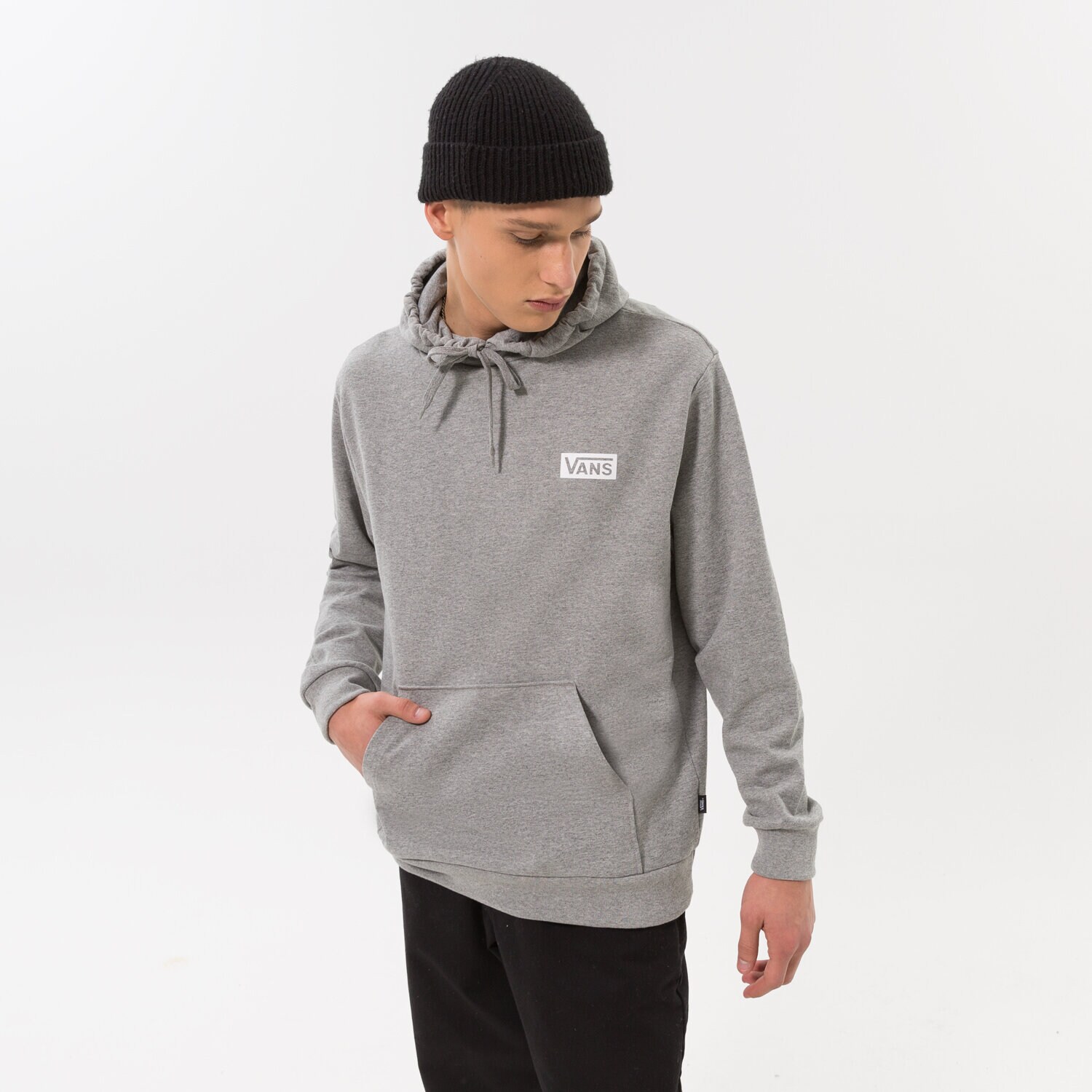 Bărbați bluză VANS BLUZĂ FOUNDATION MINI LOGO PO HOODY VN0007FN4OU Gri