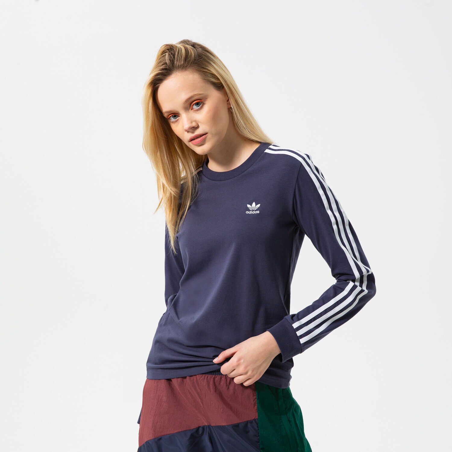 Femei tricou ADIDAS TRICOU 3STR LONGSLEEVE HE6877 Bleumarin