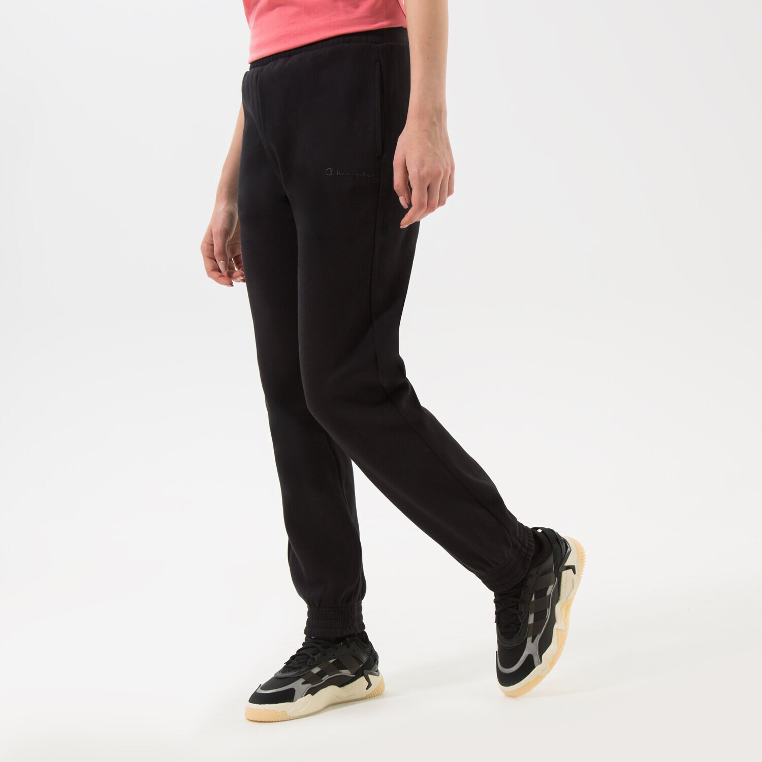 Femei pantaloni CHAMPION PANTALONI  ELASTIC CUFF PANTS 115681KK001 Negru