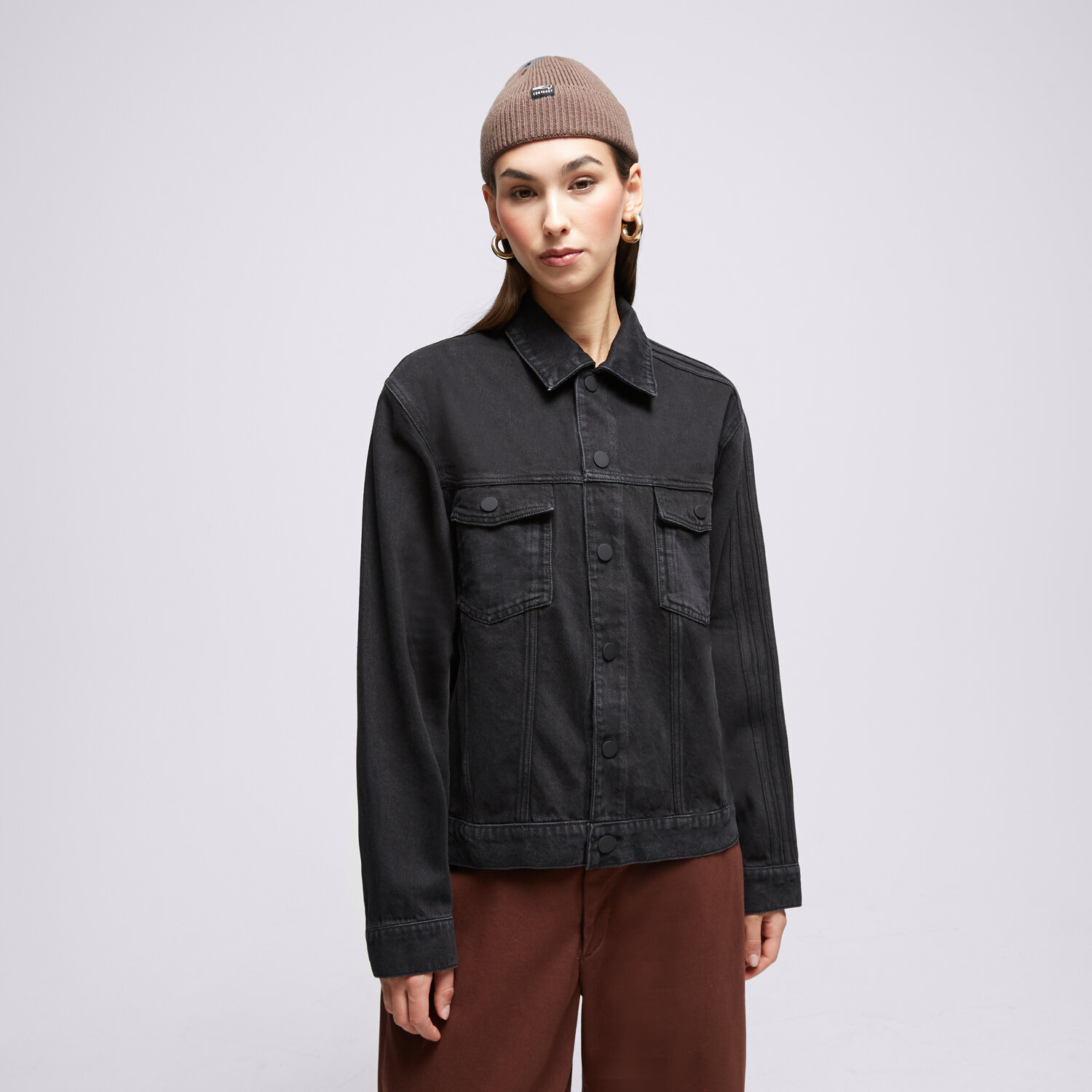 Femei jachetă ADIDAS JACHETĂ DENIM JACKET IJ8337 Negru