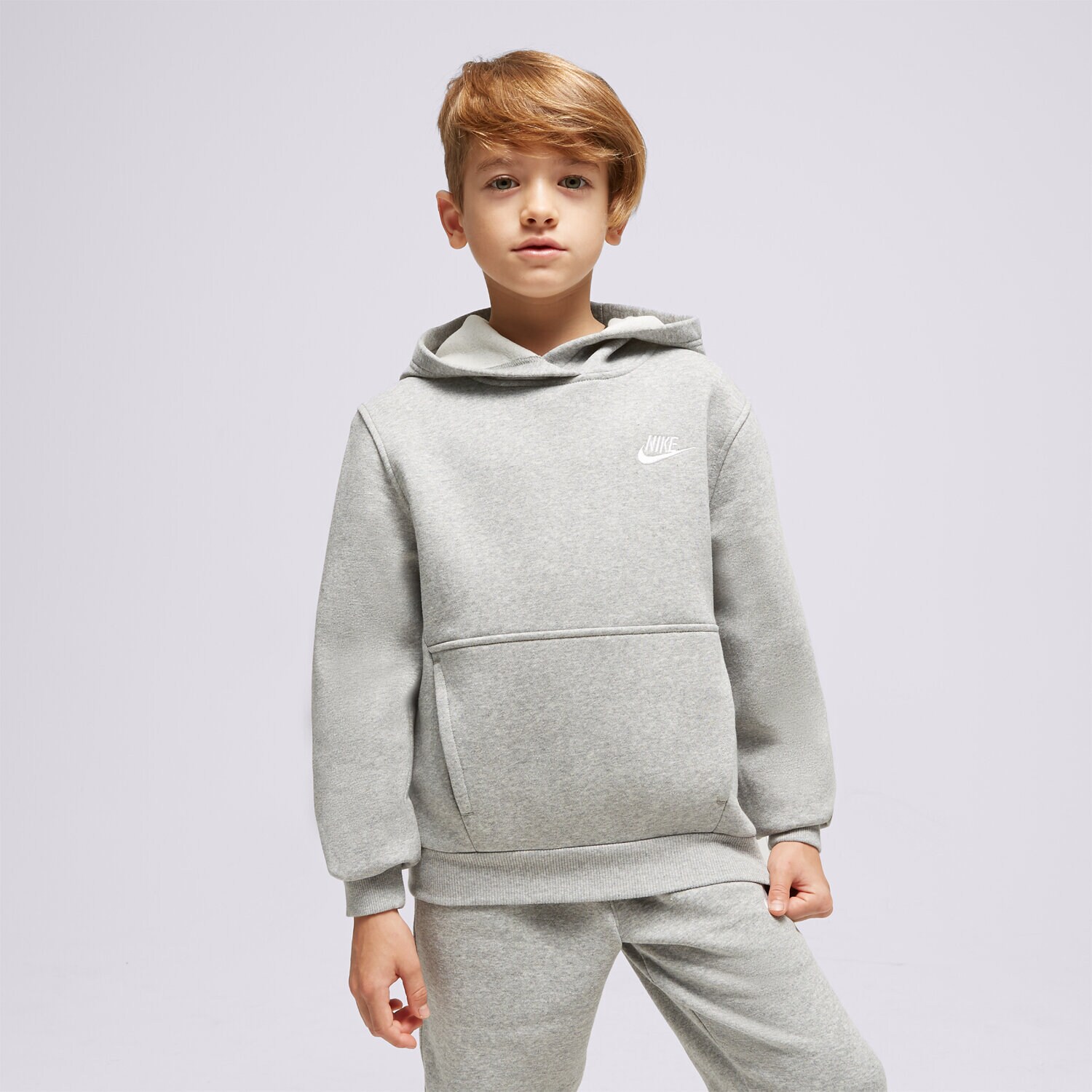 Copii bluză NIKE BLUZĂ CU GLUGĂ K NSW CLUB BOY FD3000-063 Gri