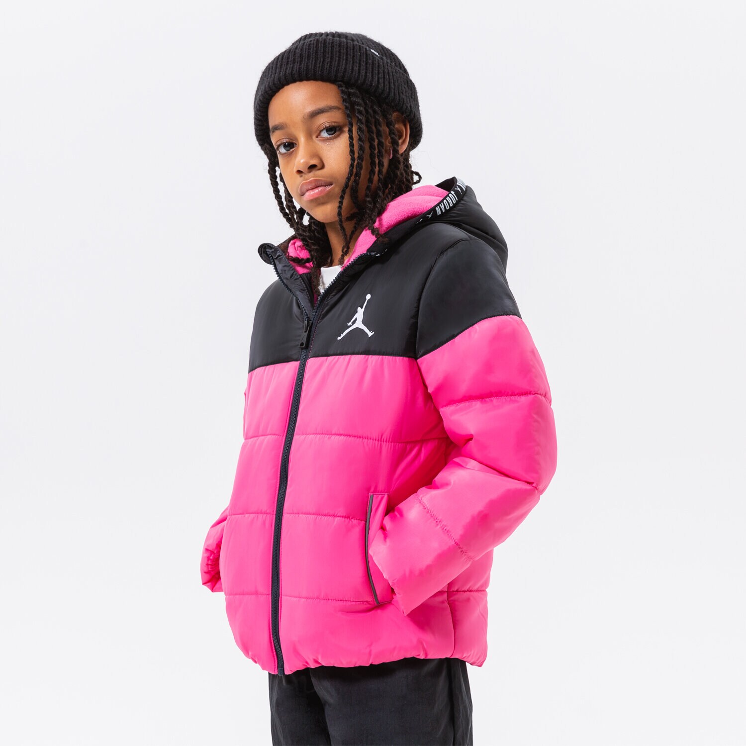 Jachetă de sezon pentru copii (primăvară/toamnă) JORDAN JACHETĂ DE IARNĂ BASIC POLY PUFFER GIRL 45B657-AA7 Roz