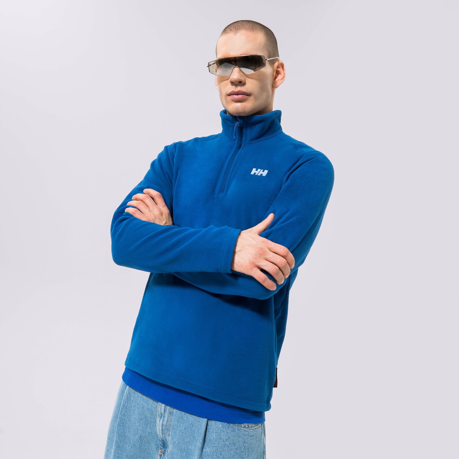 Bărbați bluză HELLY HANSEN BLUZĂ DAYBREAKER 1/2 ZIP FLEECE 50844606 Bleumarin